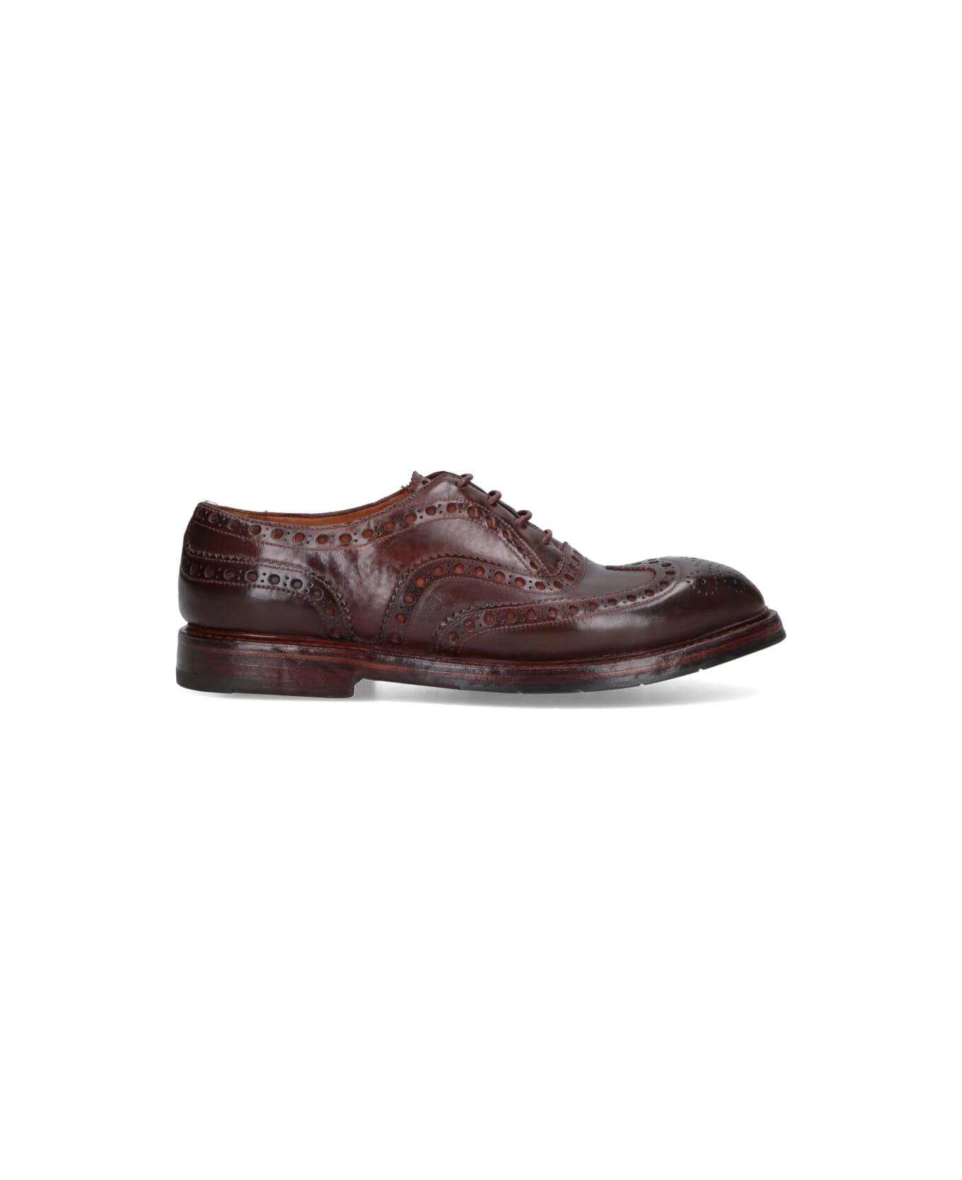 Premiata Calf Leather Derby Shoes - Brown