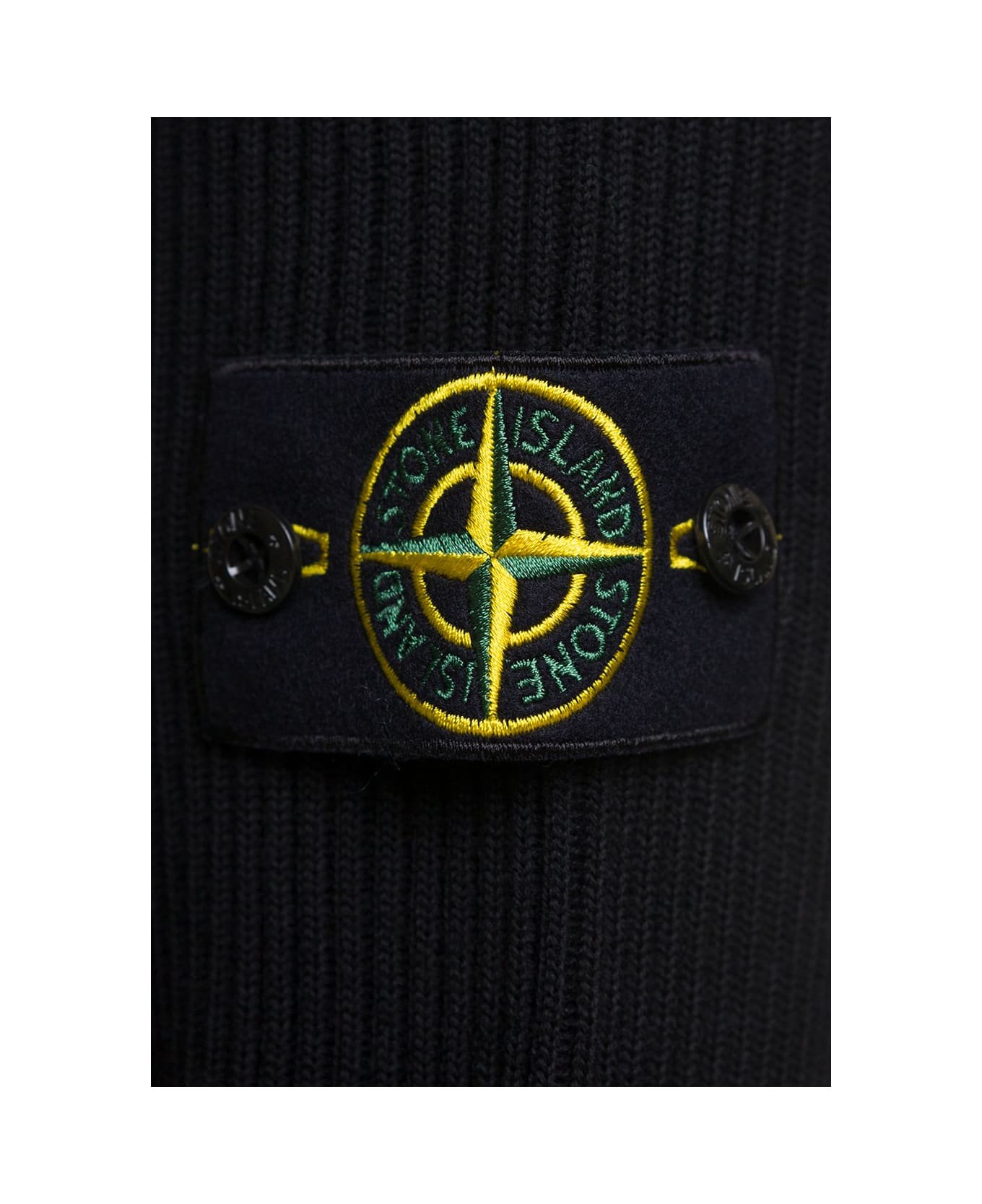 Stone Island Crew-neck Wool Sweater - Nero