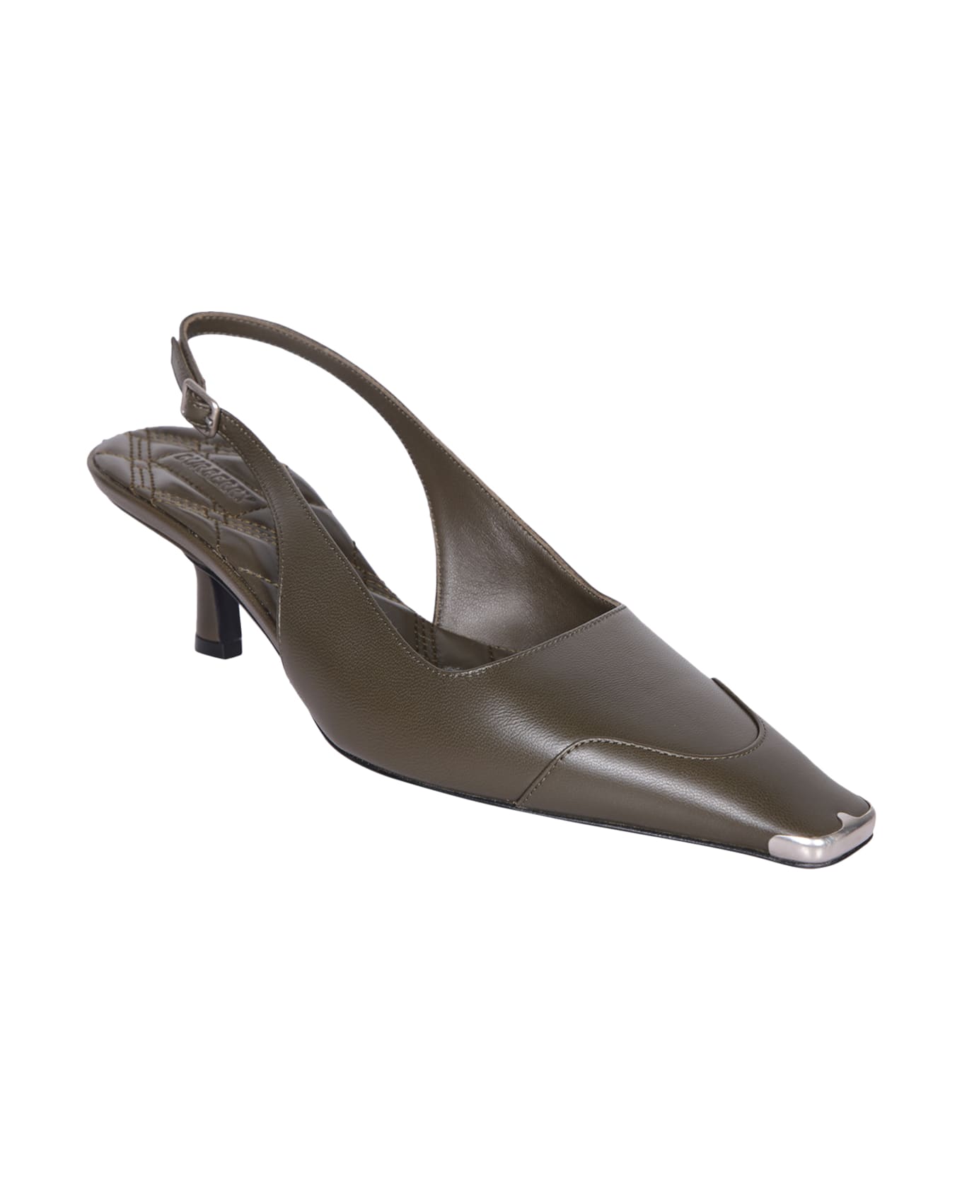 Burberry Black Heel Slingback - Black