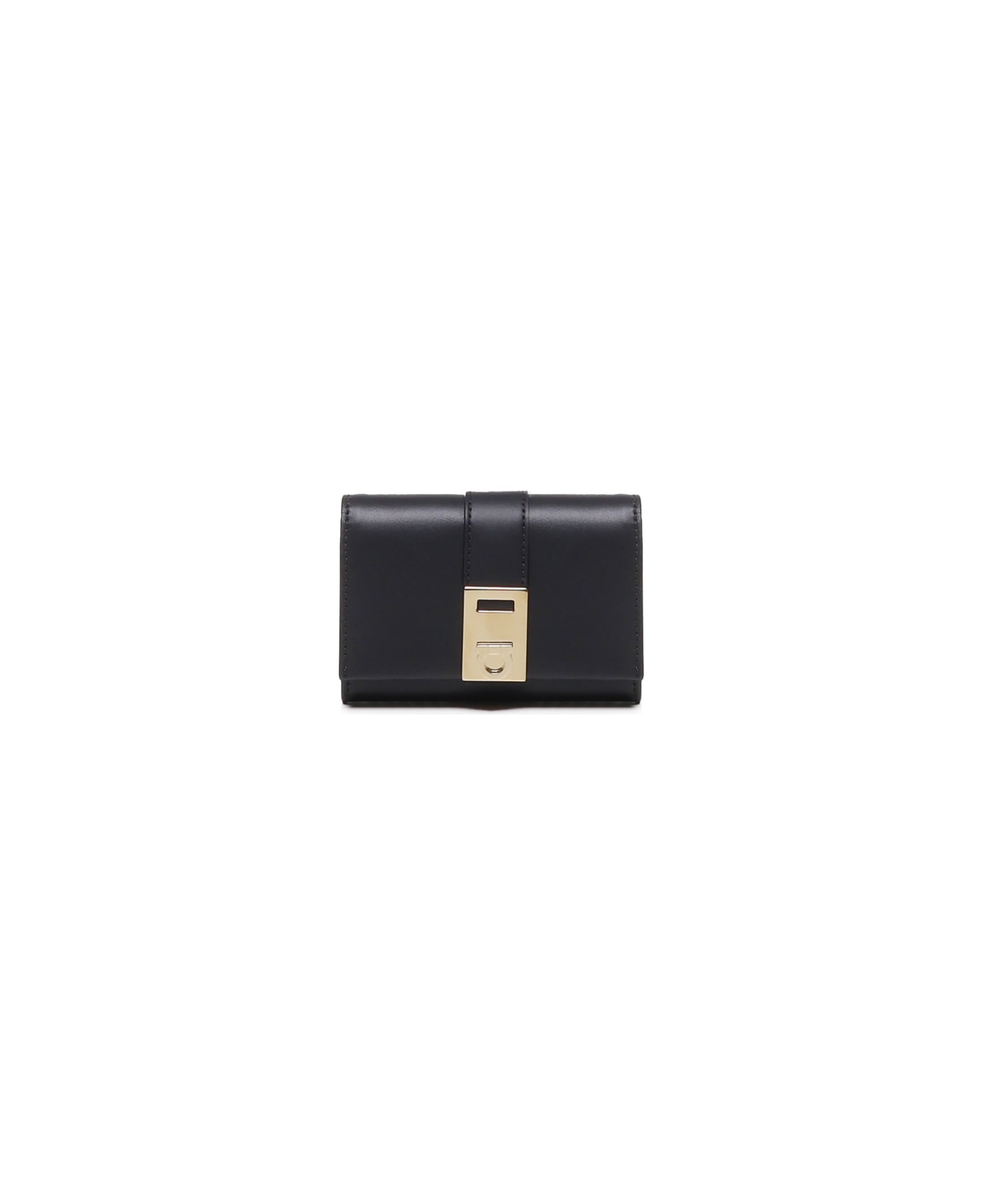 Ferragamo Two-tone Hug Wallet - Black 財布