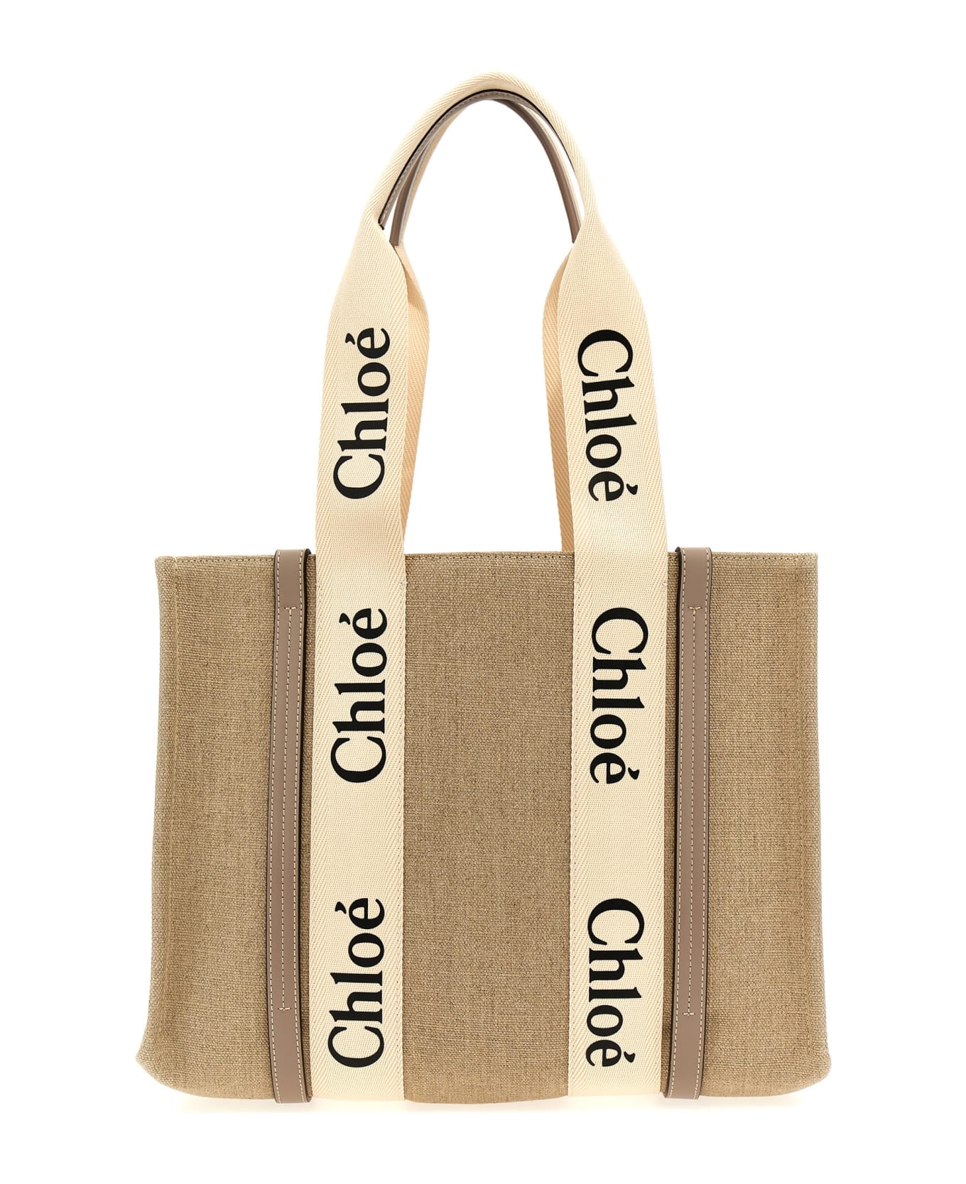 Chloé 'woody' Small Tote Bag - Grey