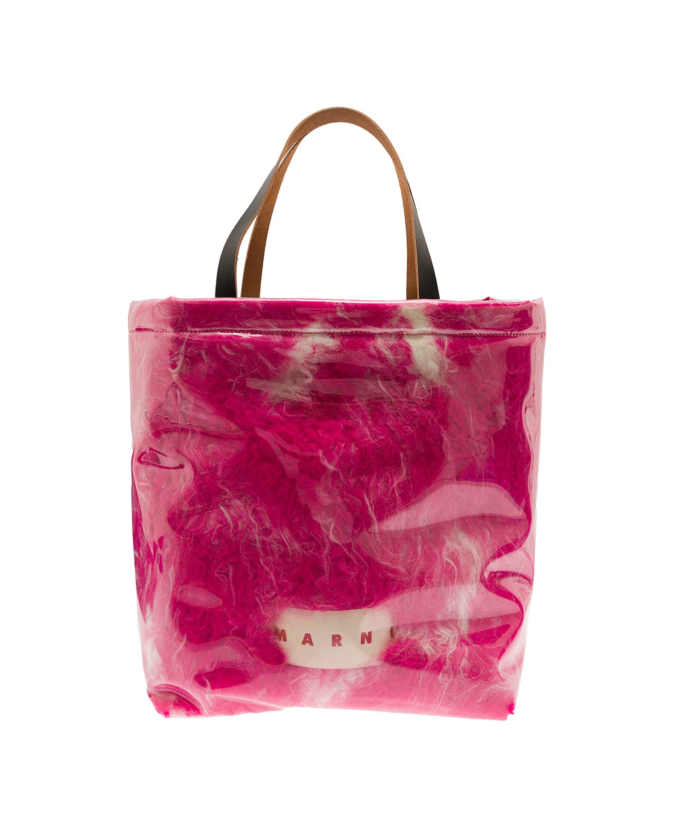 Marni Hot Pink Faux Fur Tote Bag - Fuchsia トートバッグ