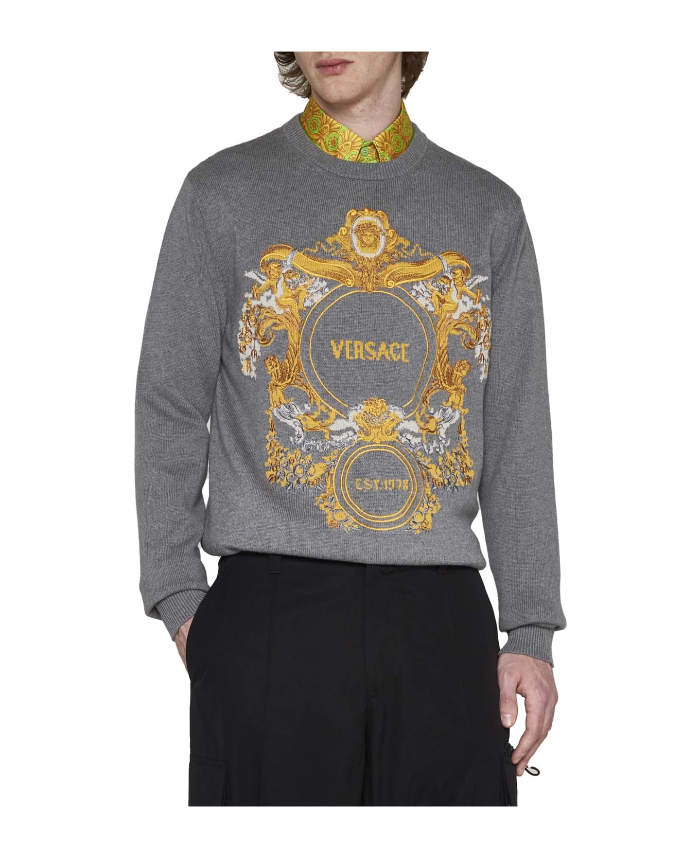 Versace Sweater - Grigio medio melange
