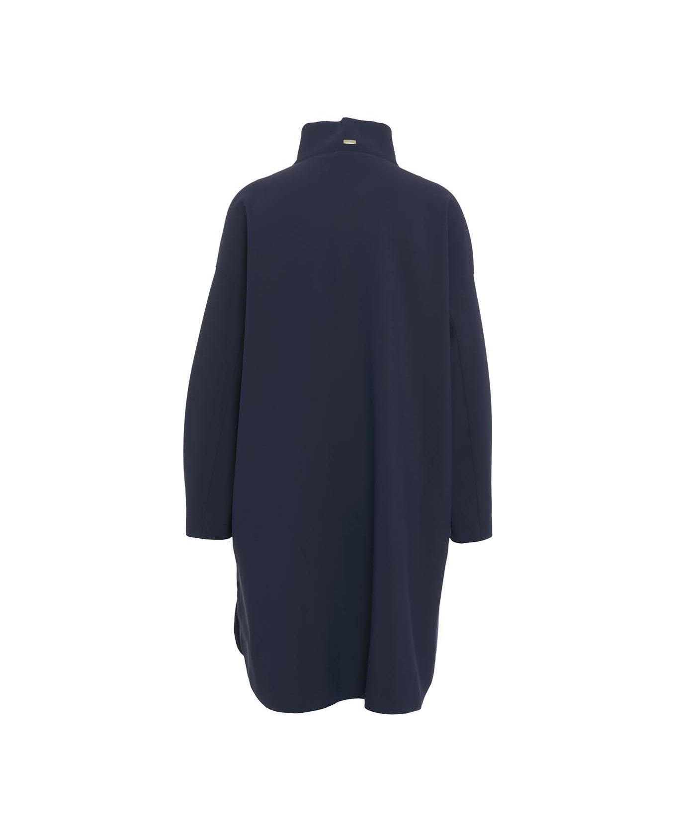 Herno High-neck Long Sleeved Coat Herno - Blu Navy