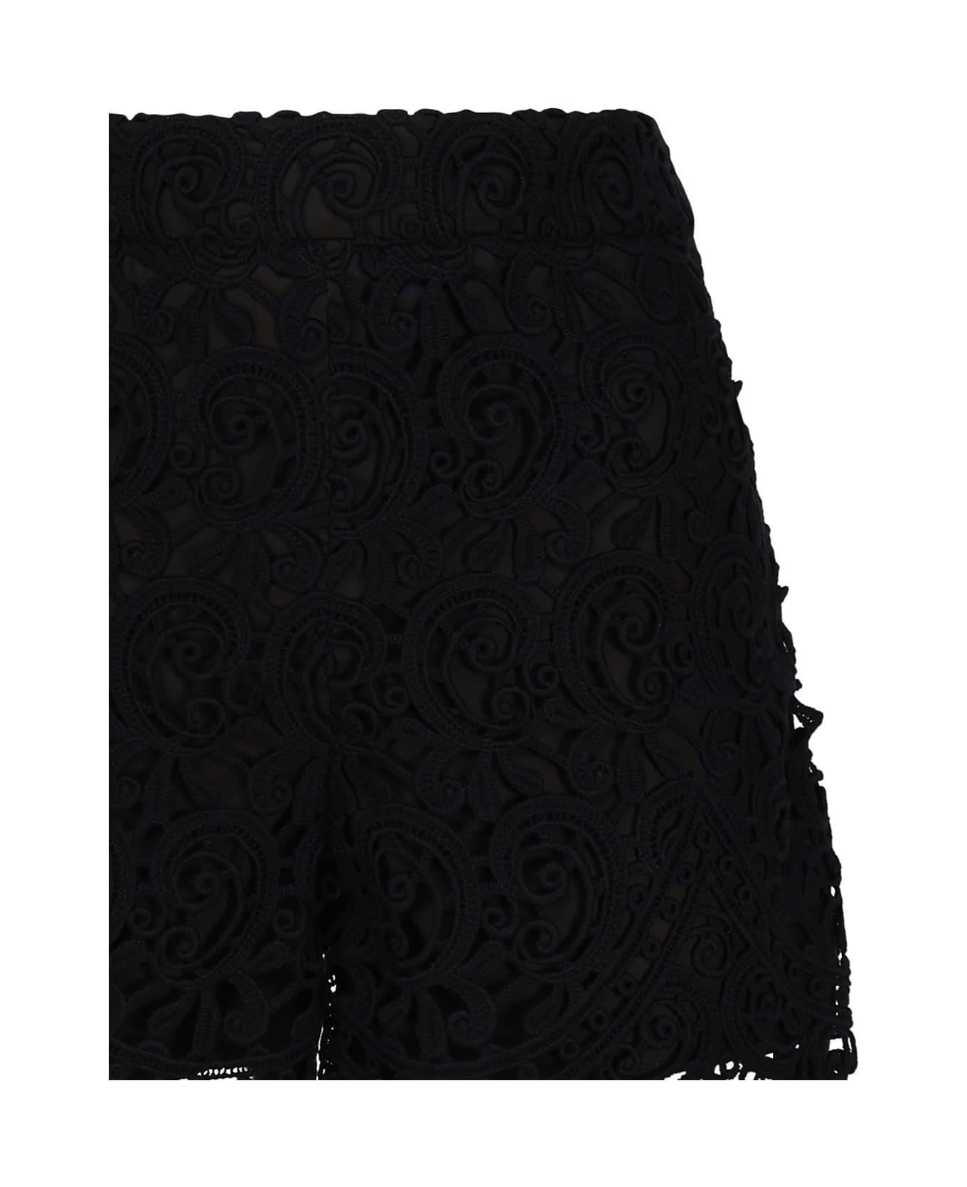 Burberry Macramé Lace Shorts - Black