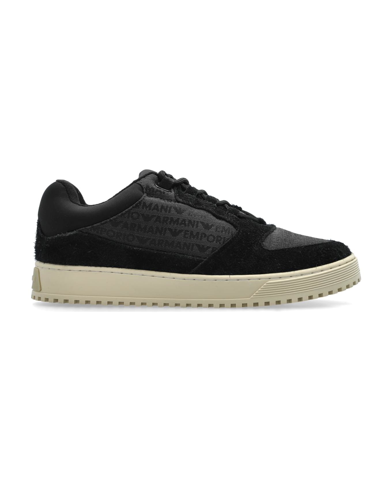 Emporio Armani Sneakers With Logo - Black
