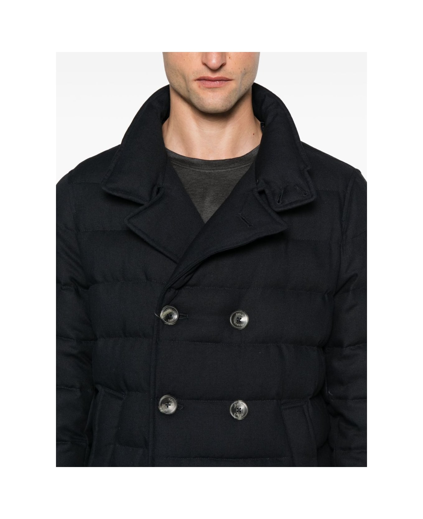 Herno Double-breasted Quilted Jacket - Blue