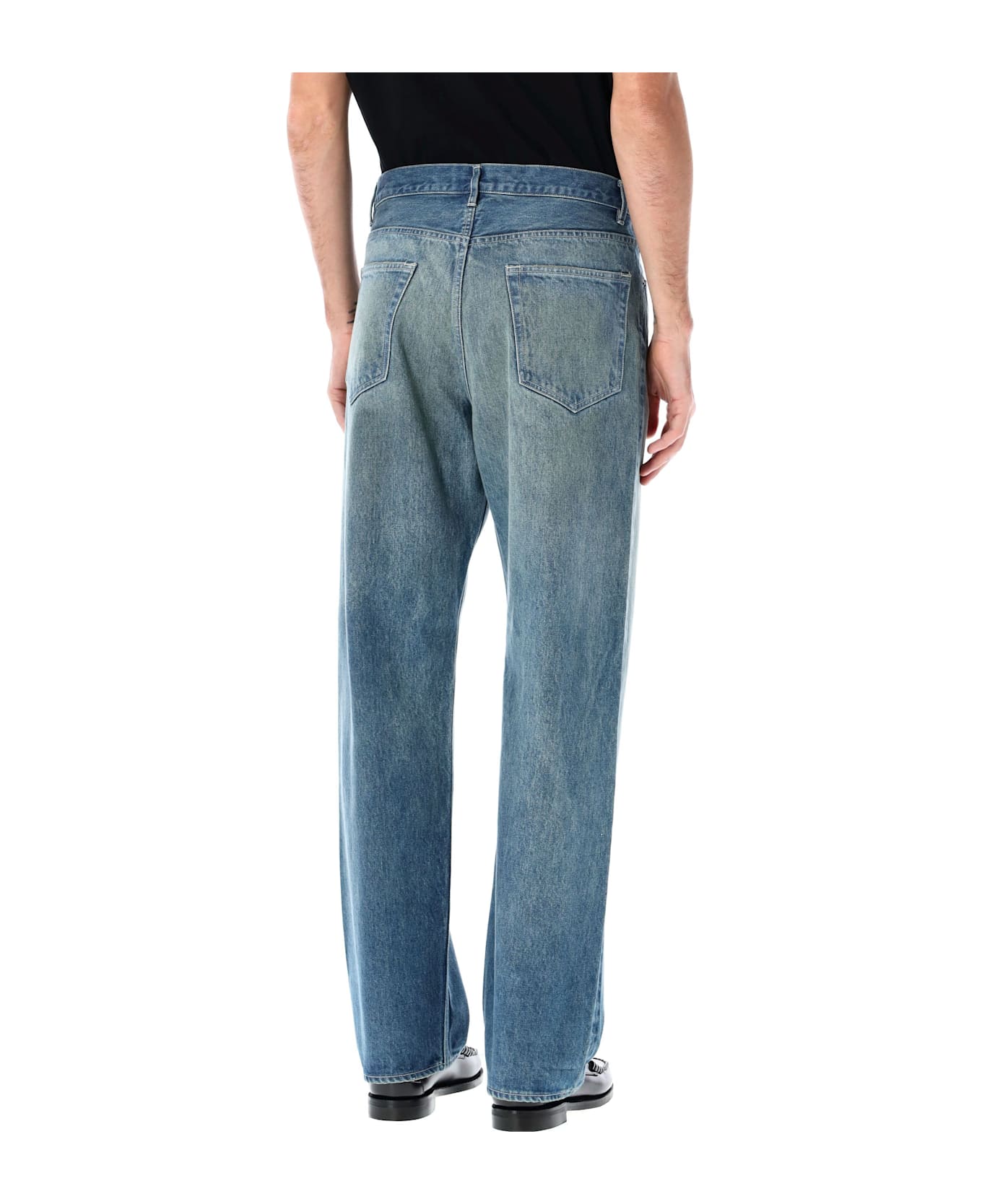 Auralee Selvedge Faded Heavy Denim Wide Pants | italist