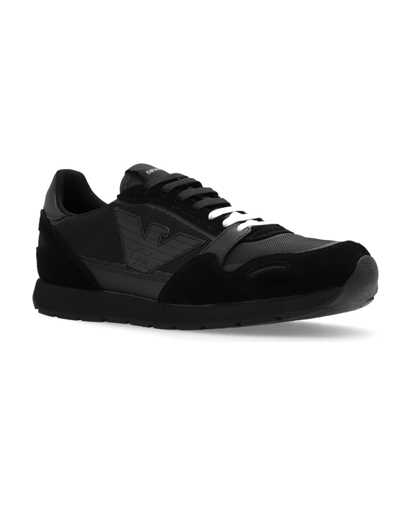 Emporio Armani Sneakers With Logo - Black スニーカー