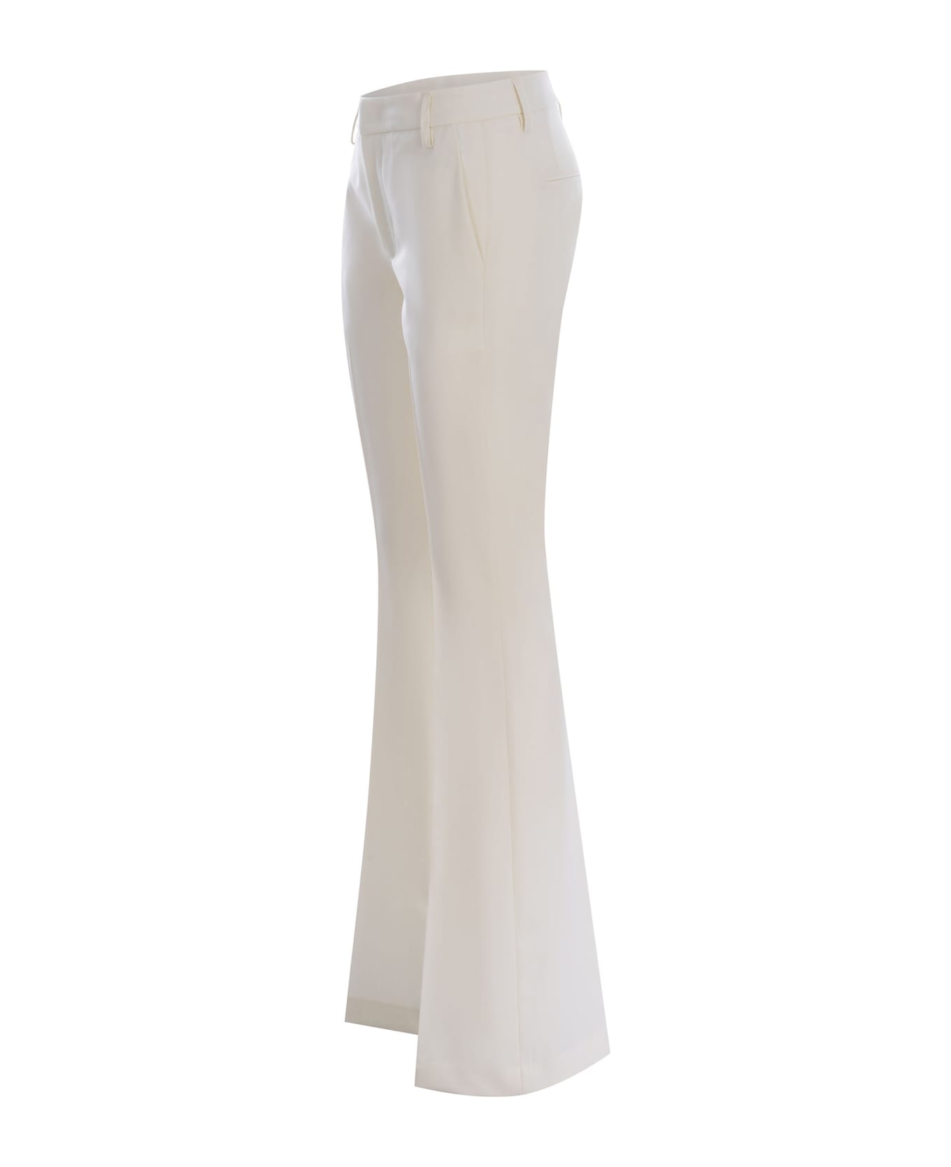 Dondup Trousers Dondup "lexi" Made Of Cool Wool - Bianco