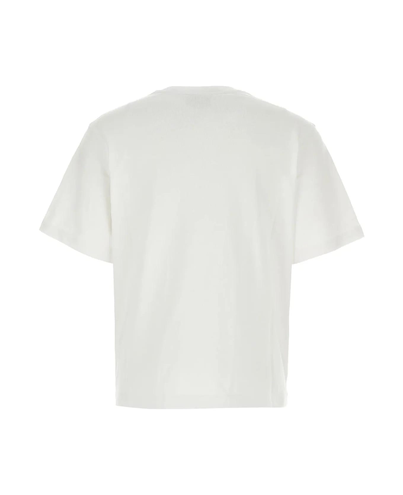 Casablanca White Cotton Oversize T-shirt - WHITE