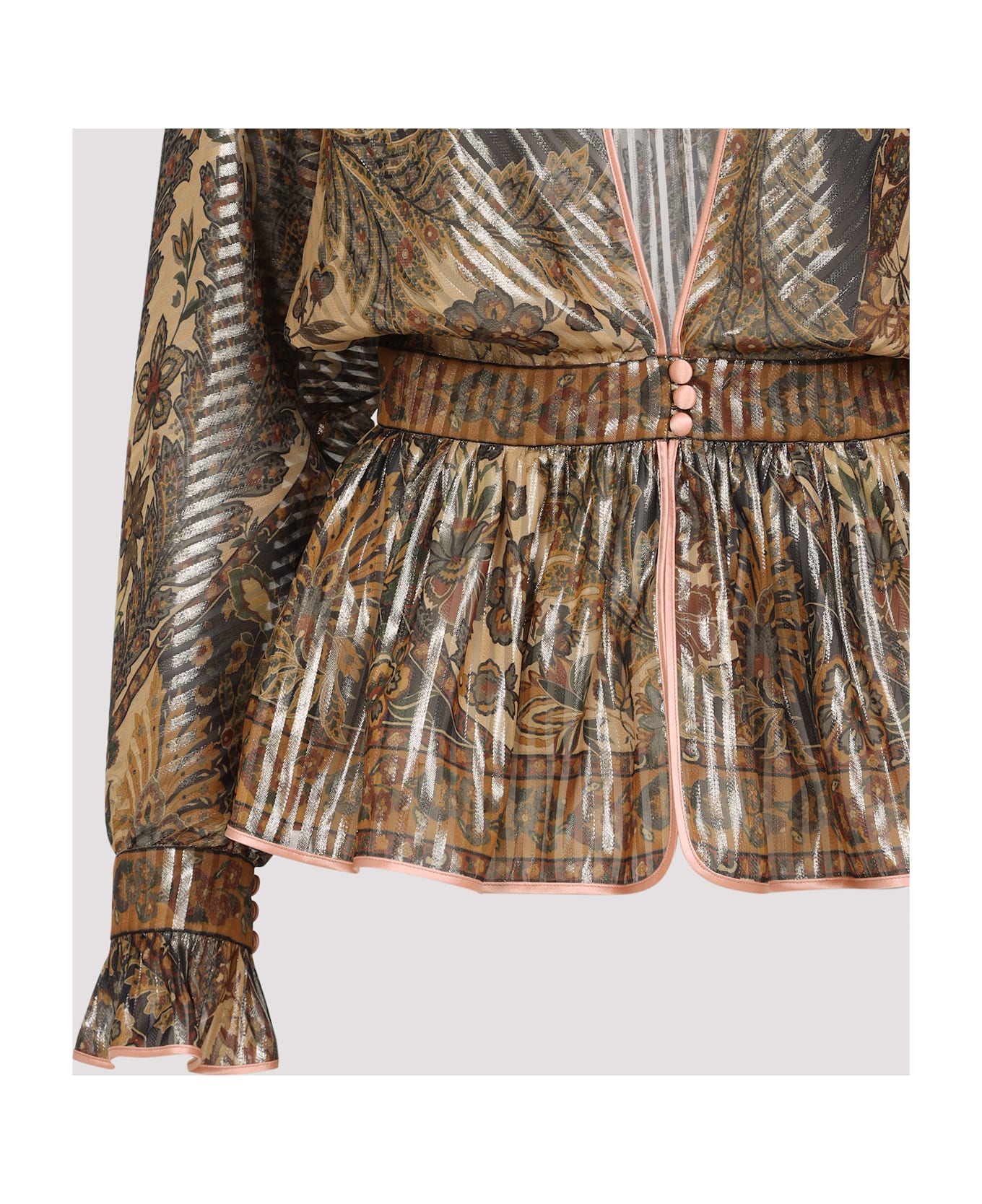 Printed Pekin Blouse - Thumbnail 1