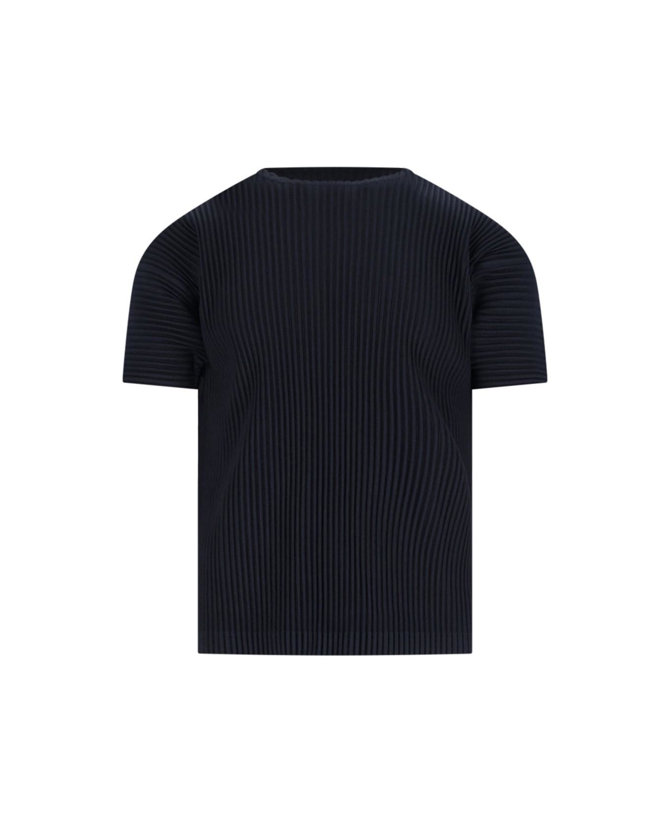 Homme Plissé Issey Miyake Pleated T-shirt - Blue