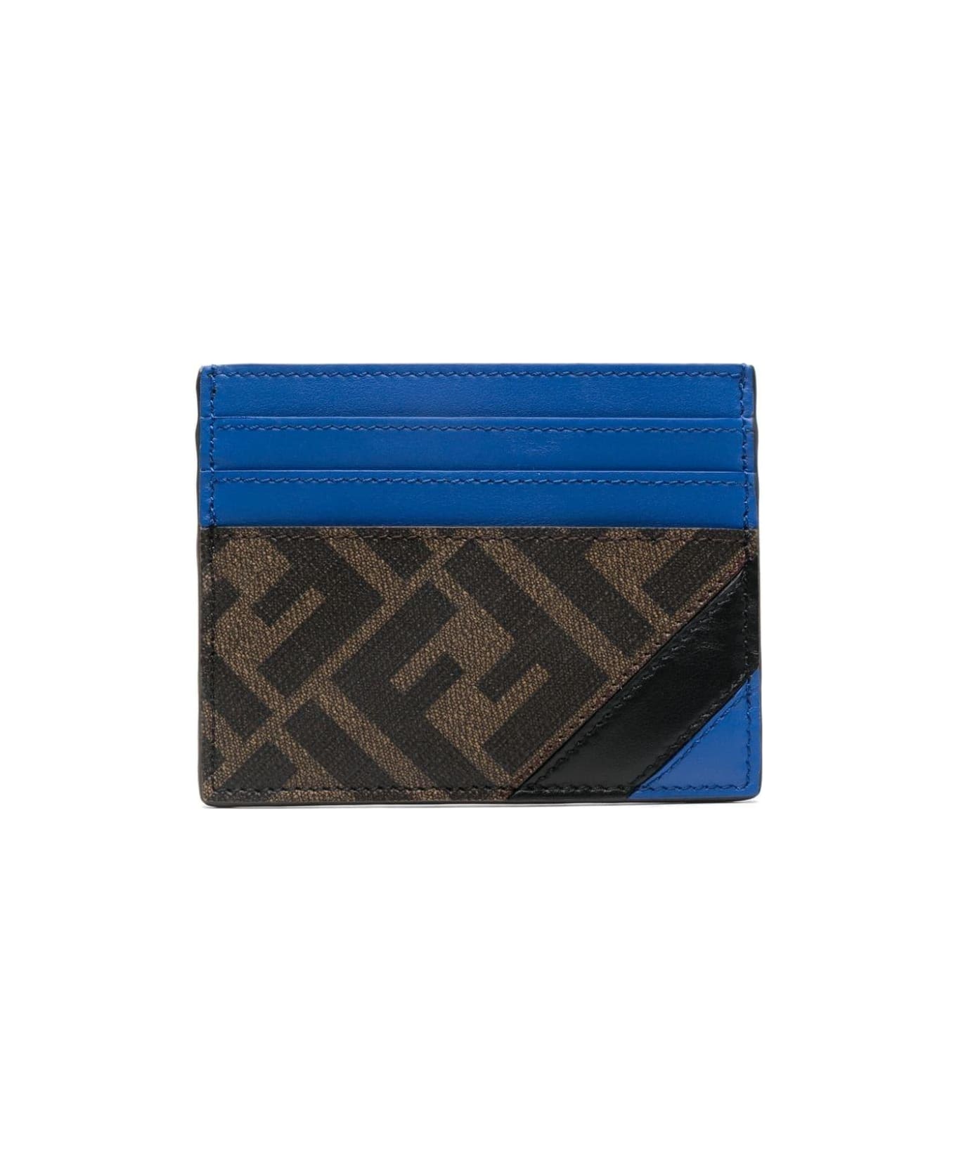 Fendi Diagonal Ff Printed Card Holder - Beige