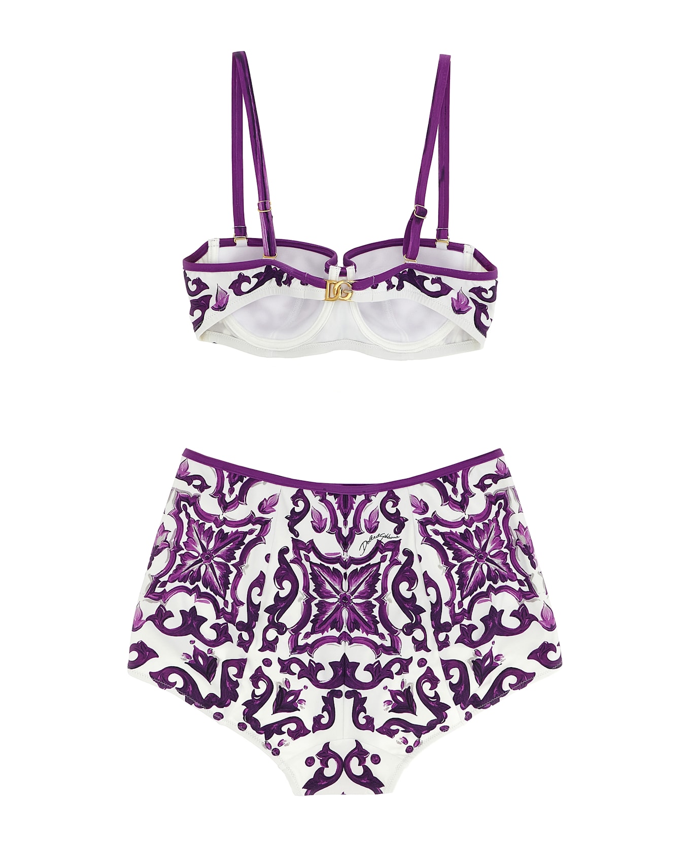 Dolce 
Gabbana 
maiolica
 Print Bikini - Purple