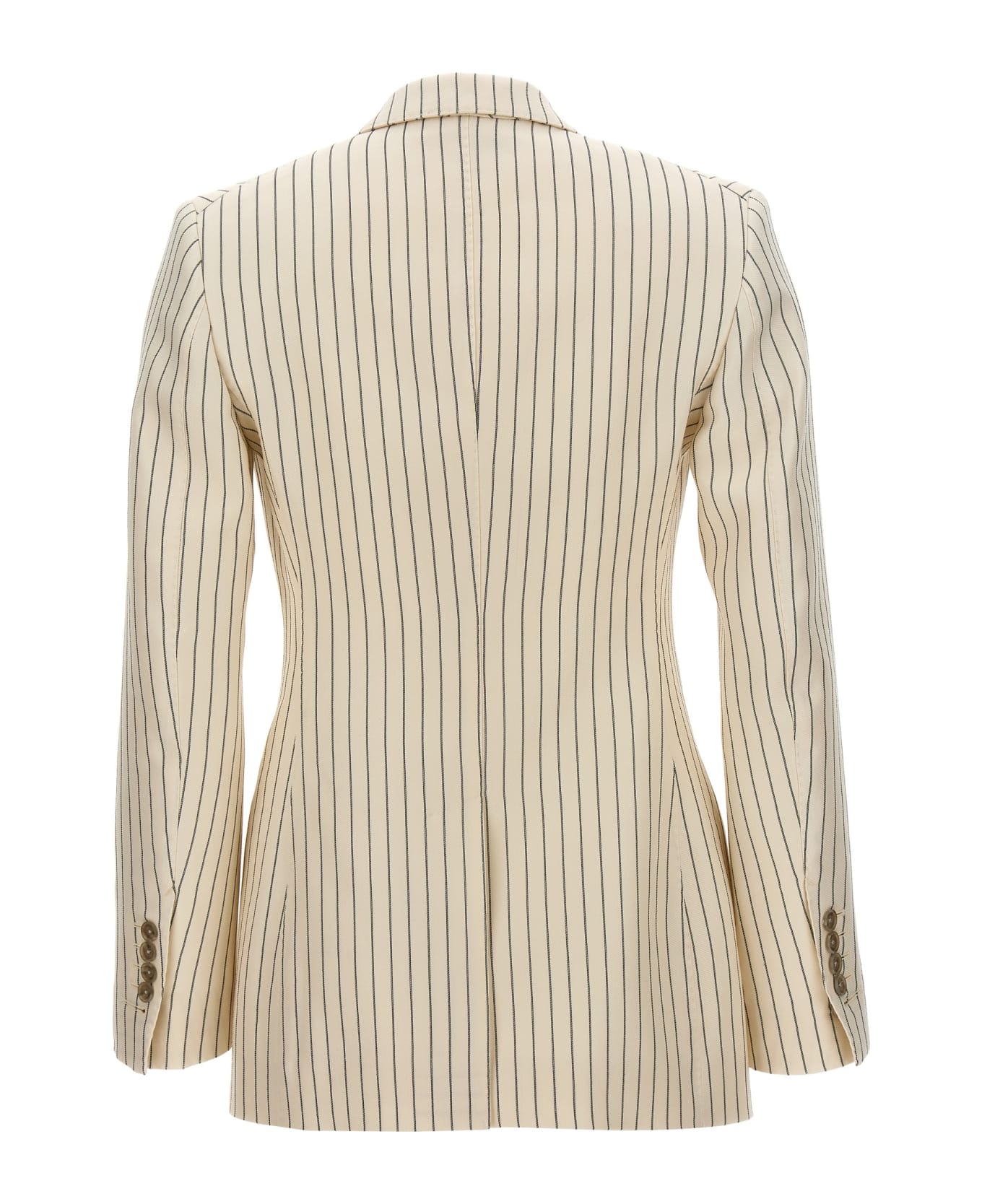 Tom Ford Striped Double-breasted Blazer - White/Black