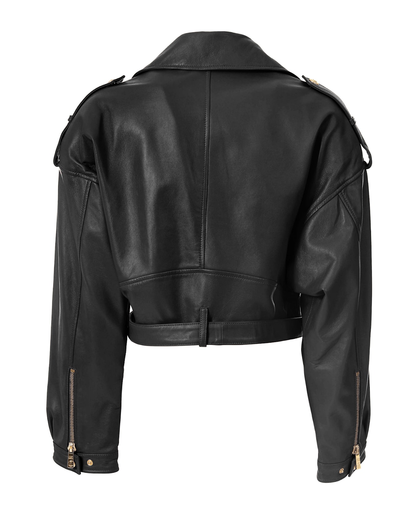 Just Cavalli Leather Jacket - Black