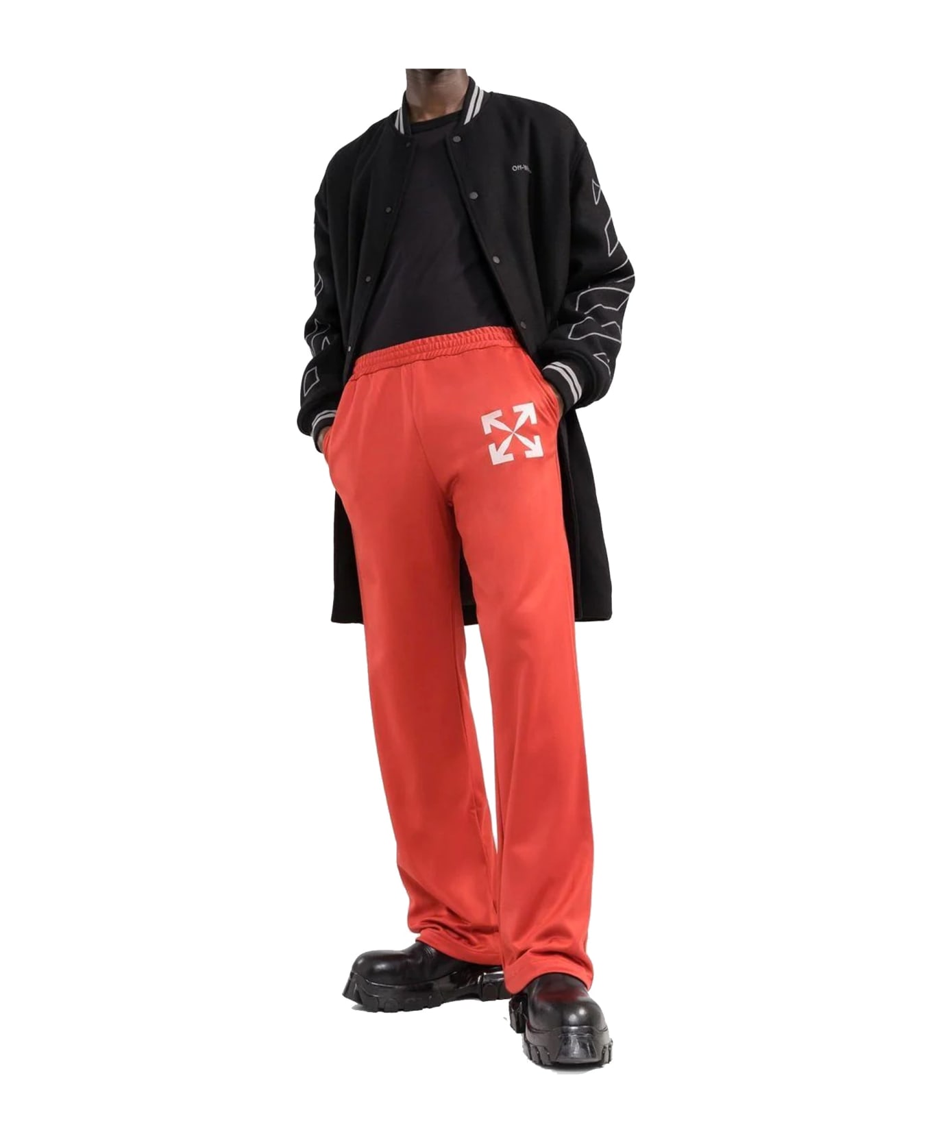 Off-White Slim Track Pants - Red ボトムス