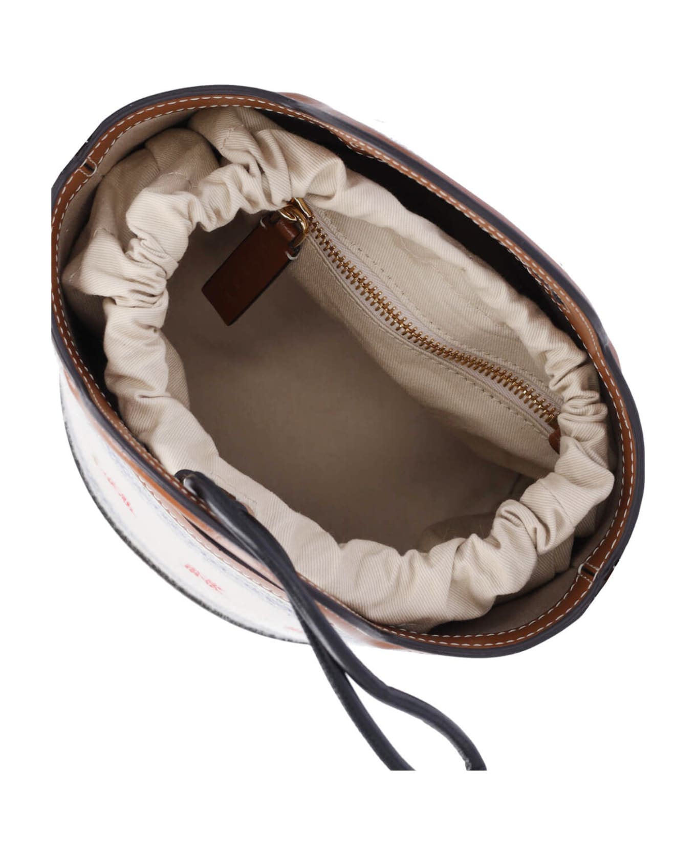 Marni Small Bucket Bag 'tropicalia' - Natural/moka