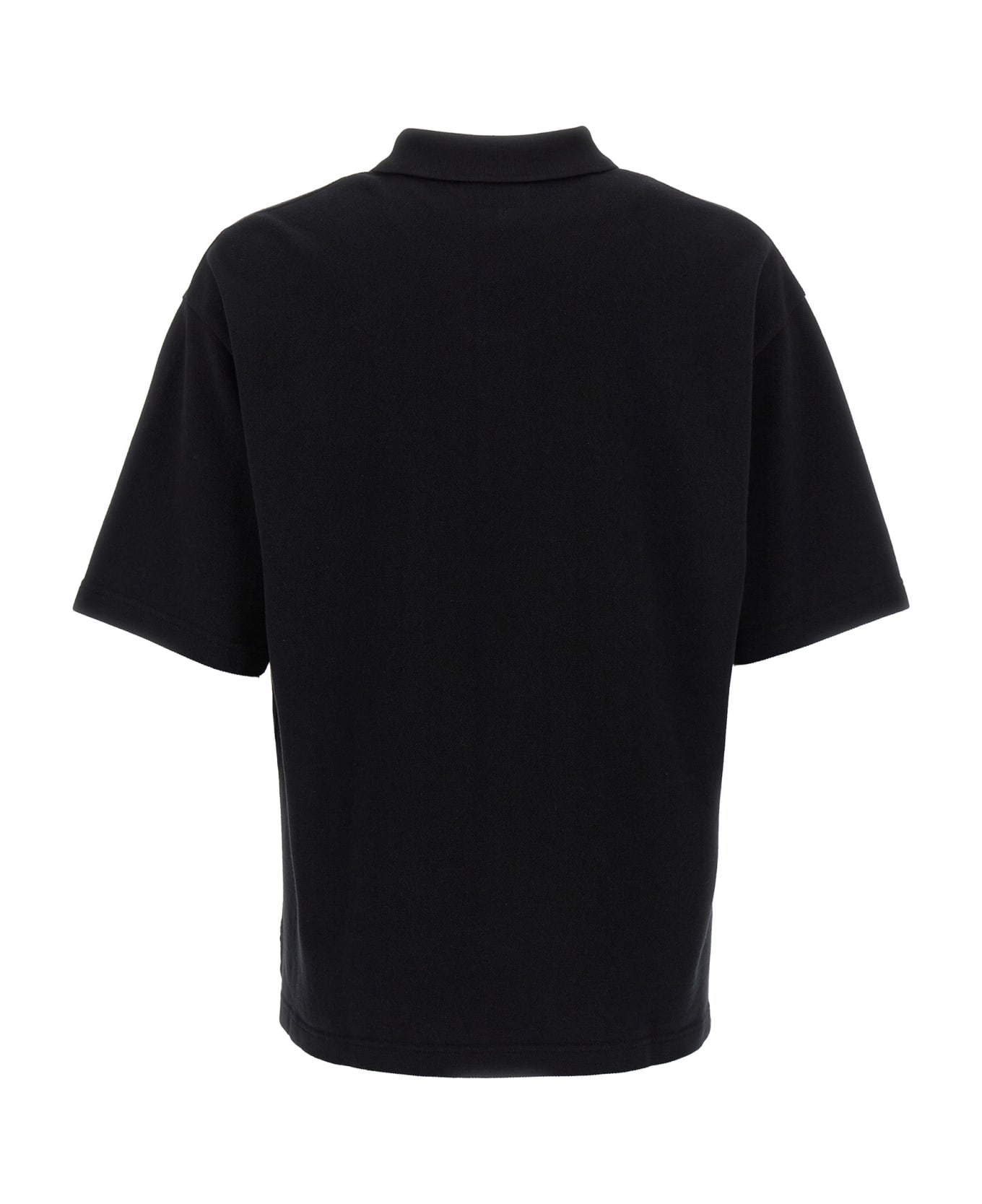 Maison Kitsuné 'bold Fox Head' Polo Shirt - Black  