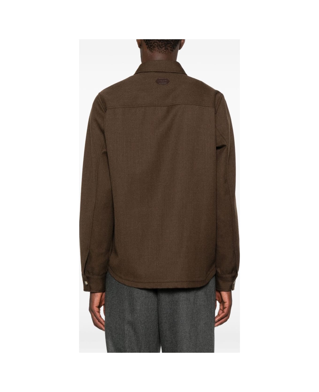 Jacob Cohen Wool Shirt Jacket - Brown