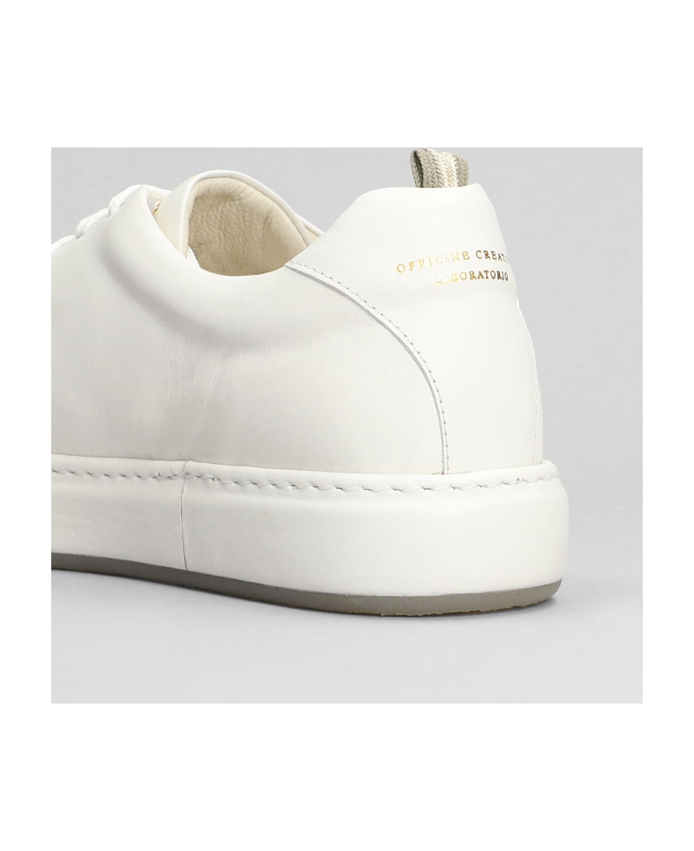 Officine Creative Covered 001 Sneakers In White Leather - white