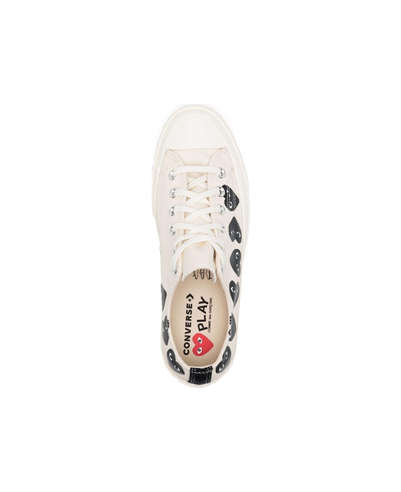 Comme des Garçons Play Sneaker "chuck 70 Multi Hearts" - WHITE