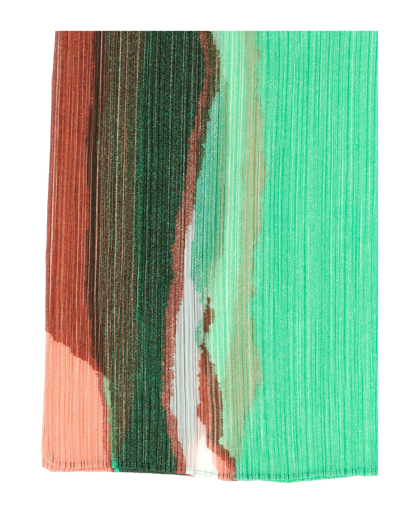 Pleats Please Issey Miyake 
grainy Colors Madame-t
 Stole - Green
