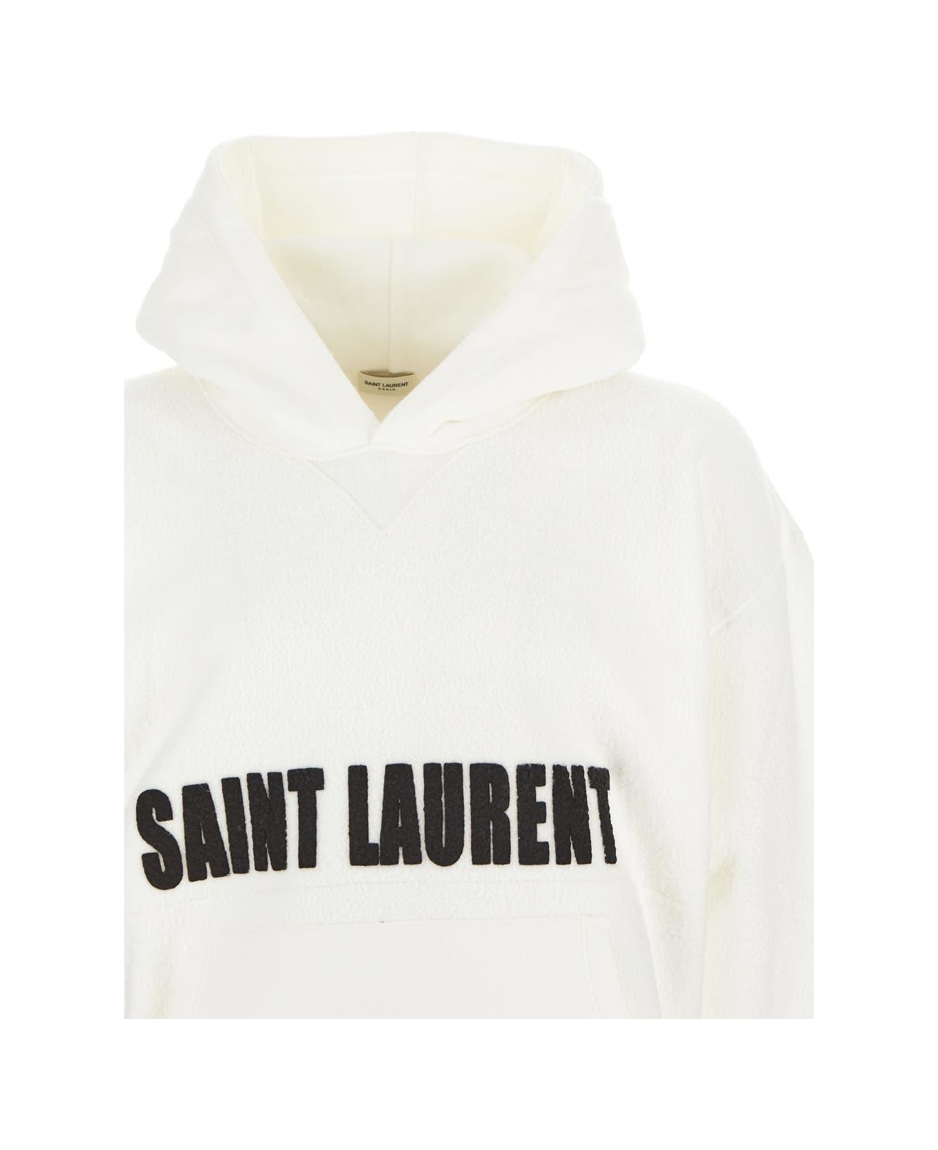 Saint Laurent Logo Sweatshirt - Naturel/noir