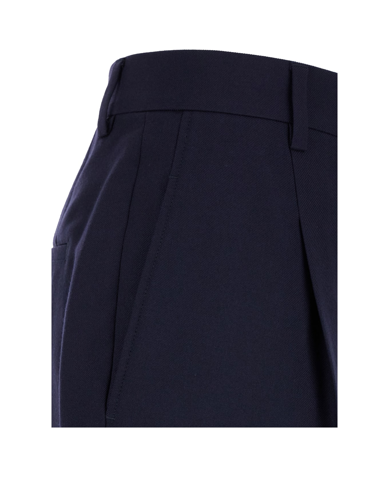 Ami Alexandre Mattiussi Blue Cigarette Pants In Wool Woman - Blu