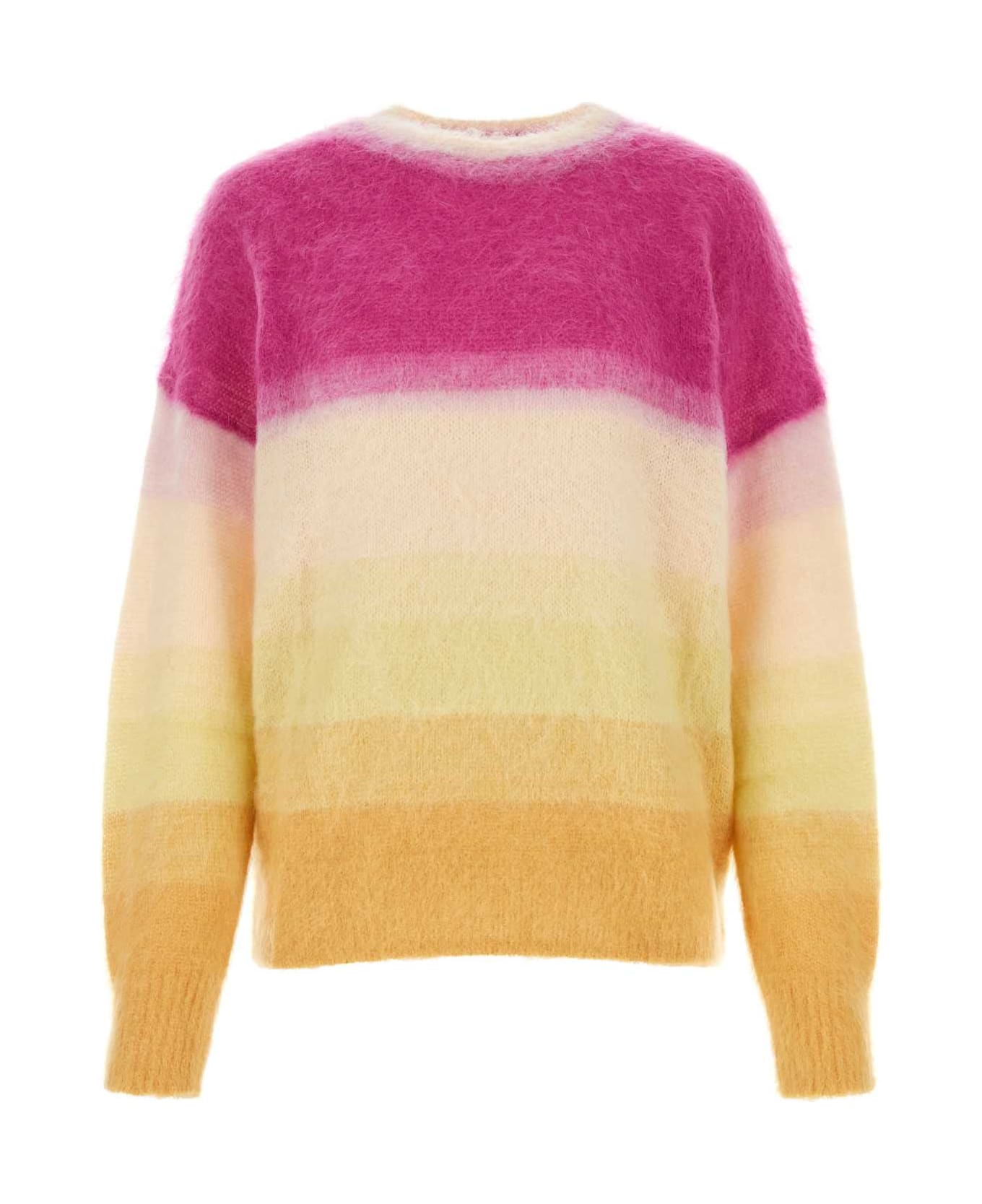 Marant Étoile Multicolor Mohair Blend Oversize Drussell Sweater - FUSHIAYELLOW
