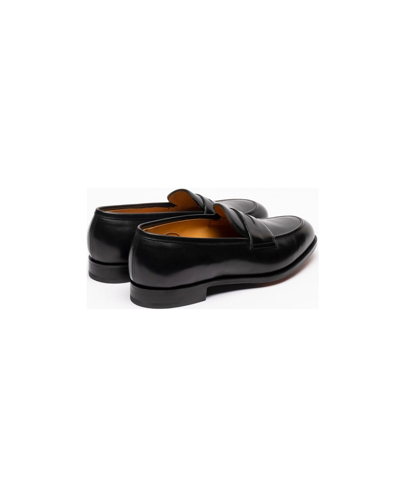Edward Green Piccadilly Black Calf Penny Loafer - Nero
