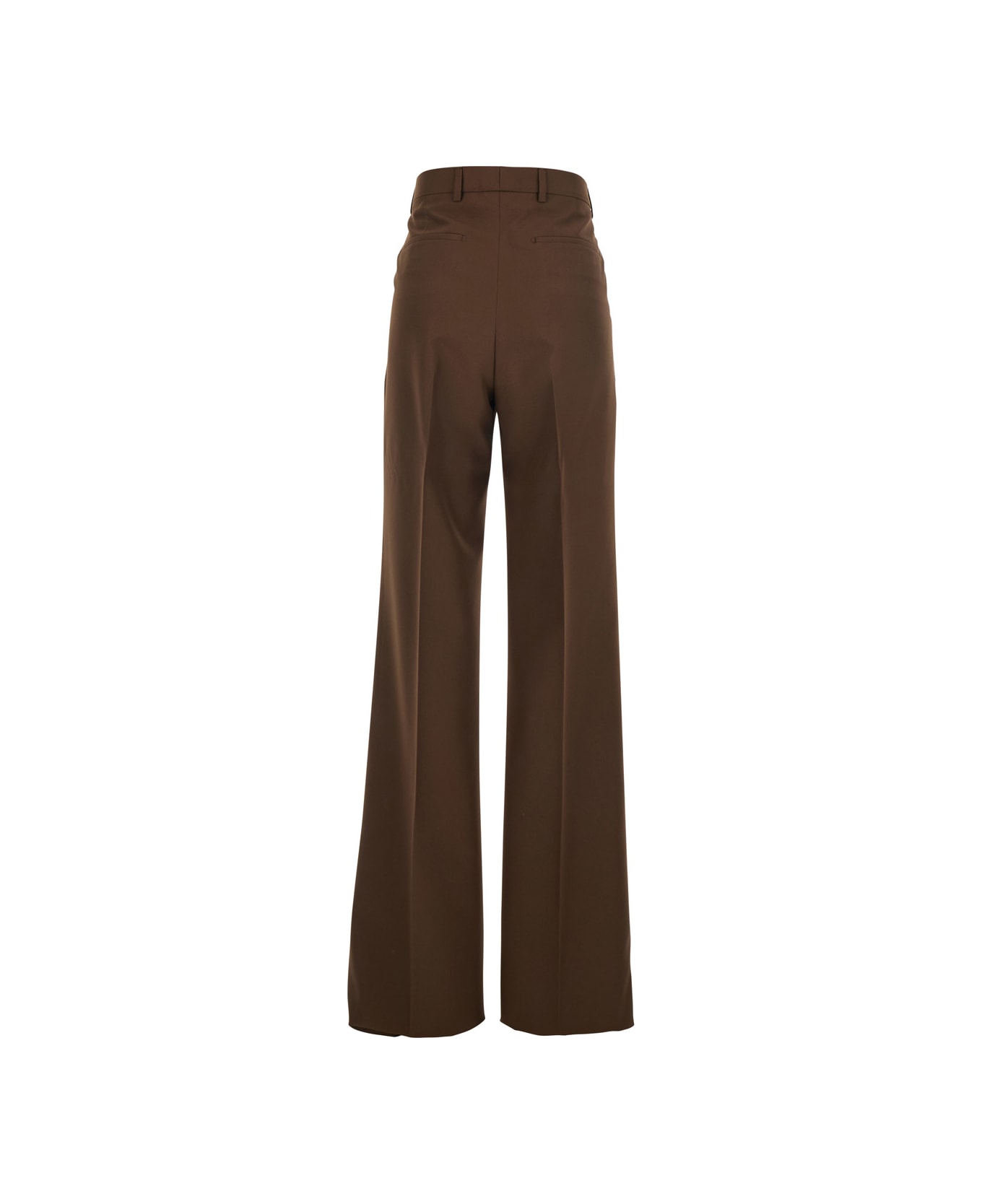 Gucci Brown Pants With Belt Loops And Two Rear Welt Pockets In Tech Fabric Woman - BROWN