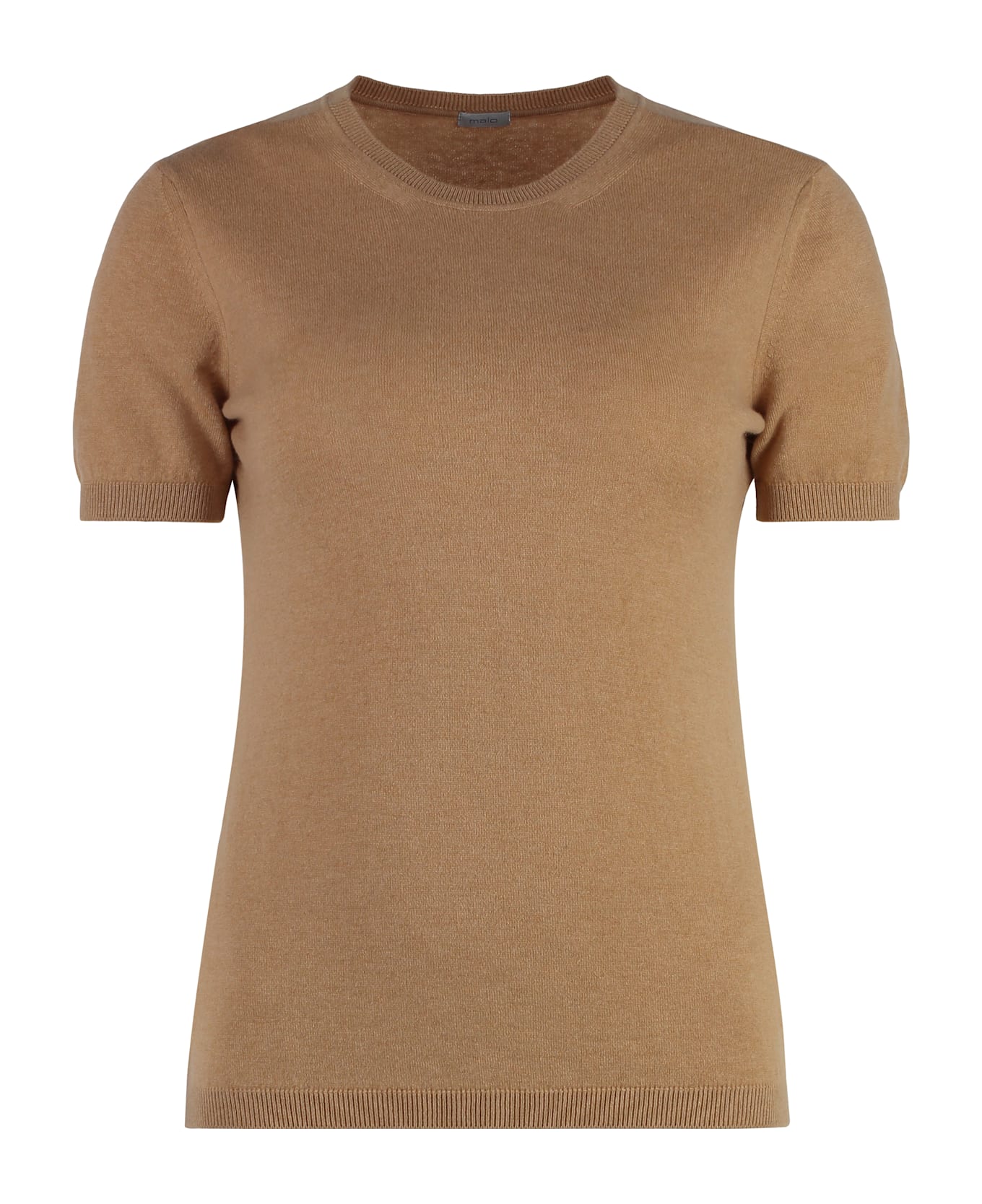 Malo Short Sleeve Sweater - Camel