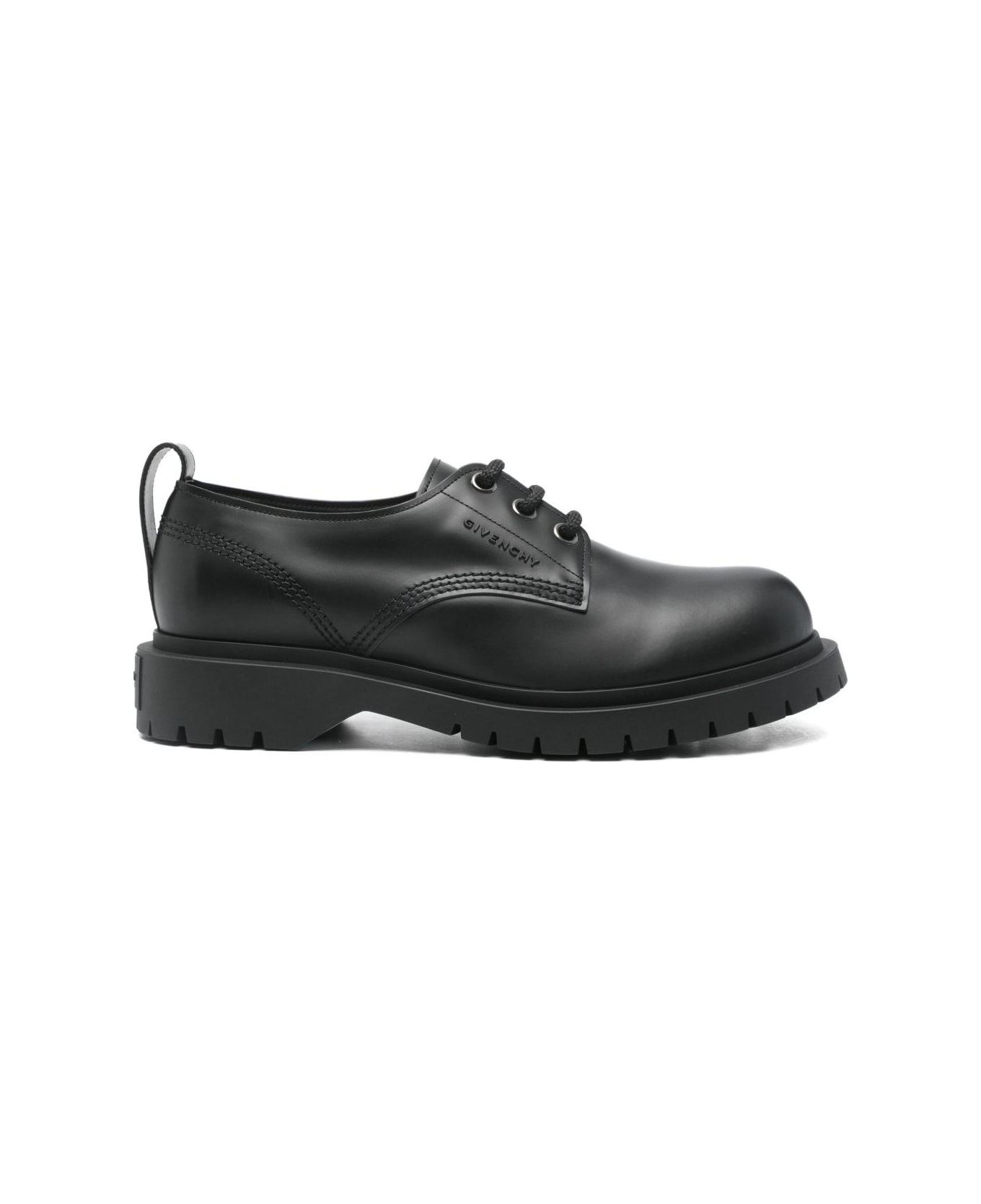 Givenchy Derby Shoes In Black Brushed Bull Leather. - Black