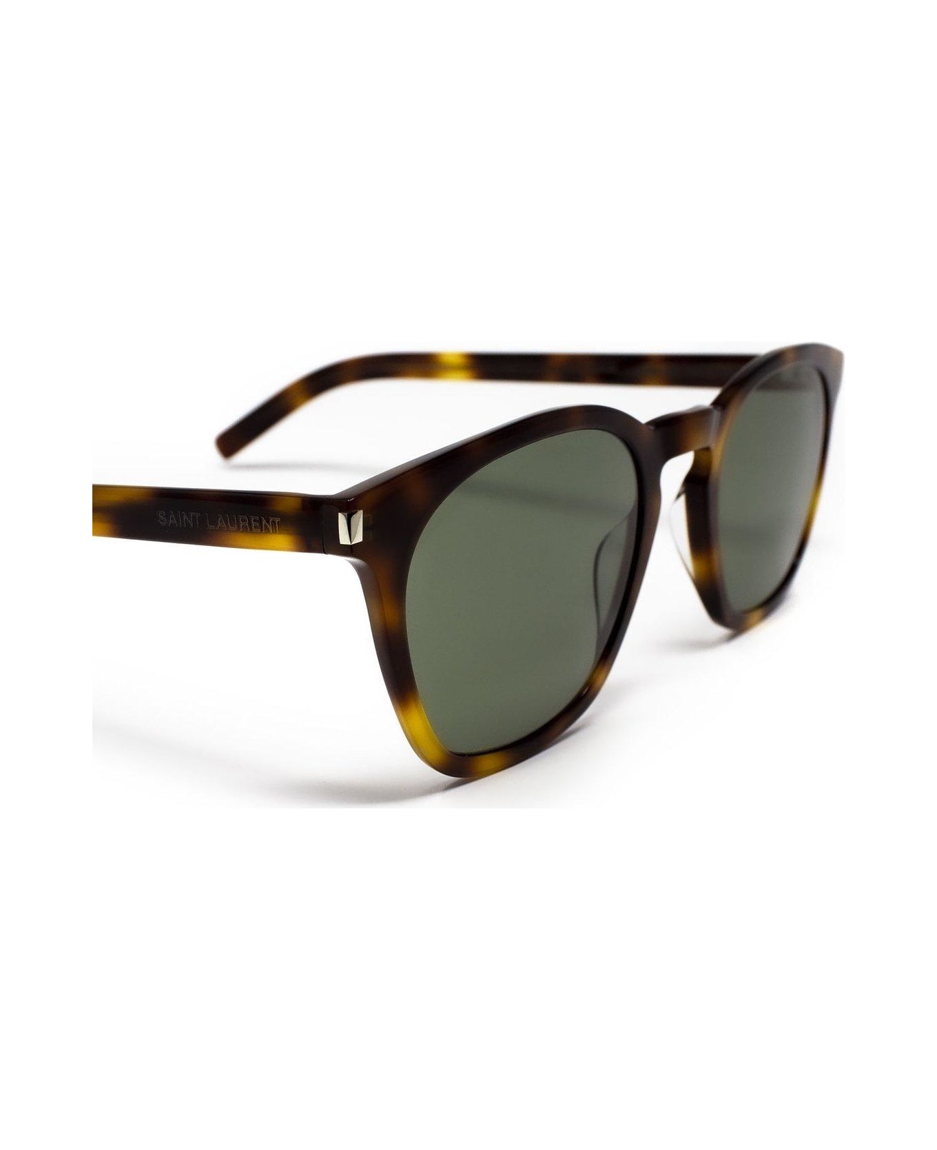 Saint Laurent Eyewear Wellington Sunglasses Sunglasses - 002 HAVANA HAVANA GREEN サングラス