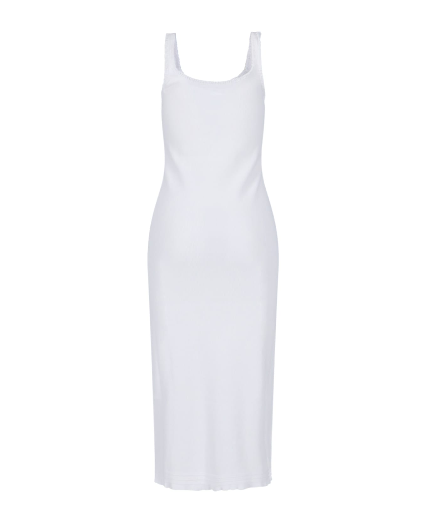 Chloé Ribbed Sleeveless Dress - White