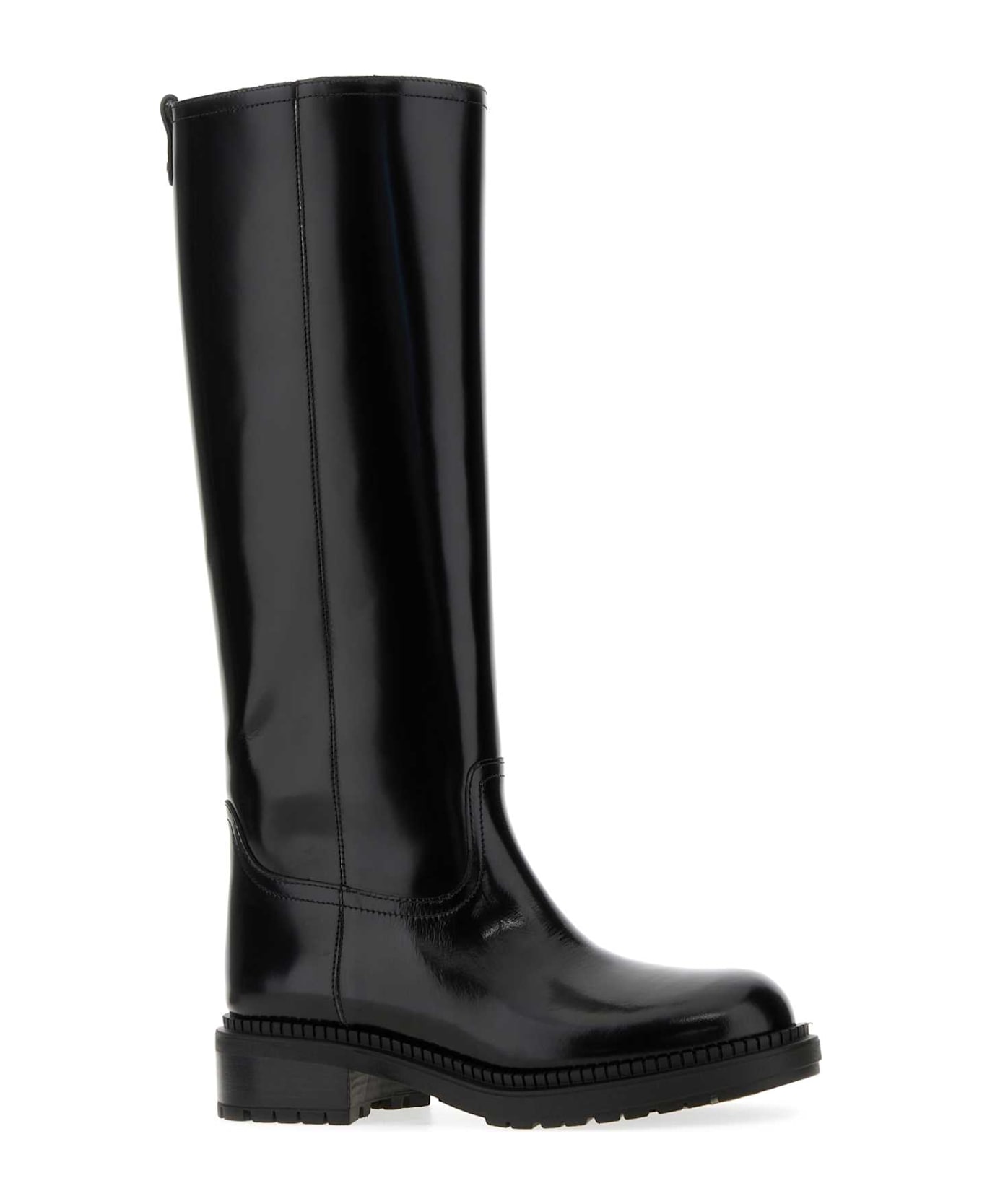 Casadei Black Leather Boots - NERO