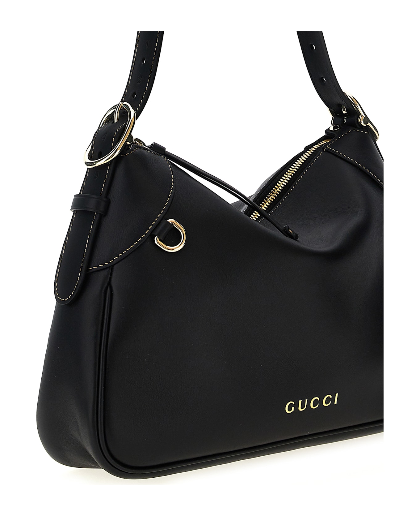 Gucci 
gg Emblem
 Medium Shoulder Bag - Black