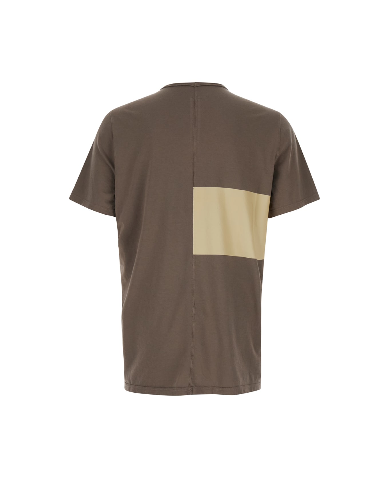 DRKSHDW Brown T-shirt With Contrasting Logo Print In Cotton Man - Brown