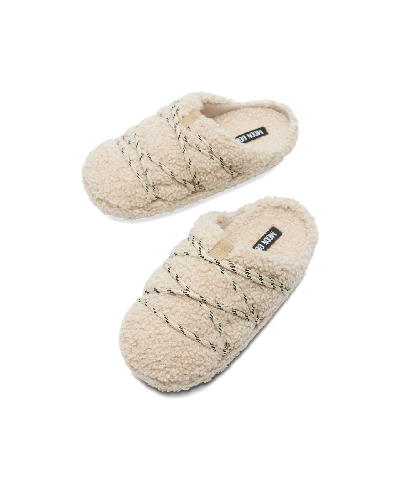 Moon Boot Teddy Slippers - Beige