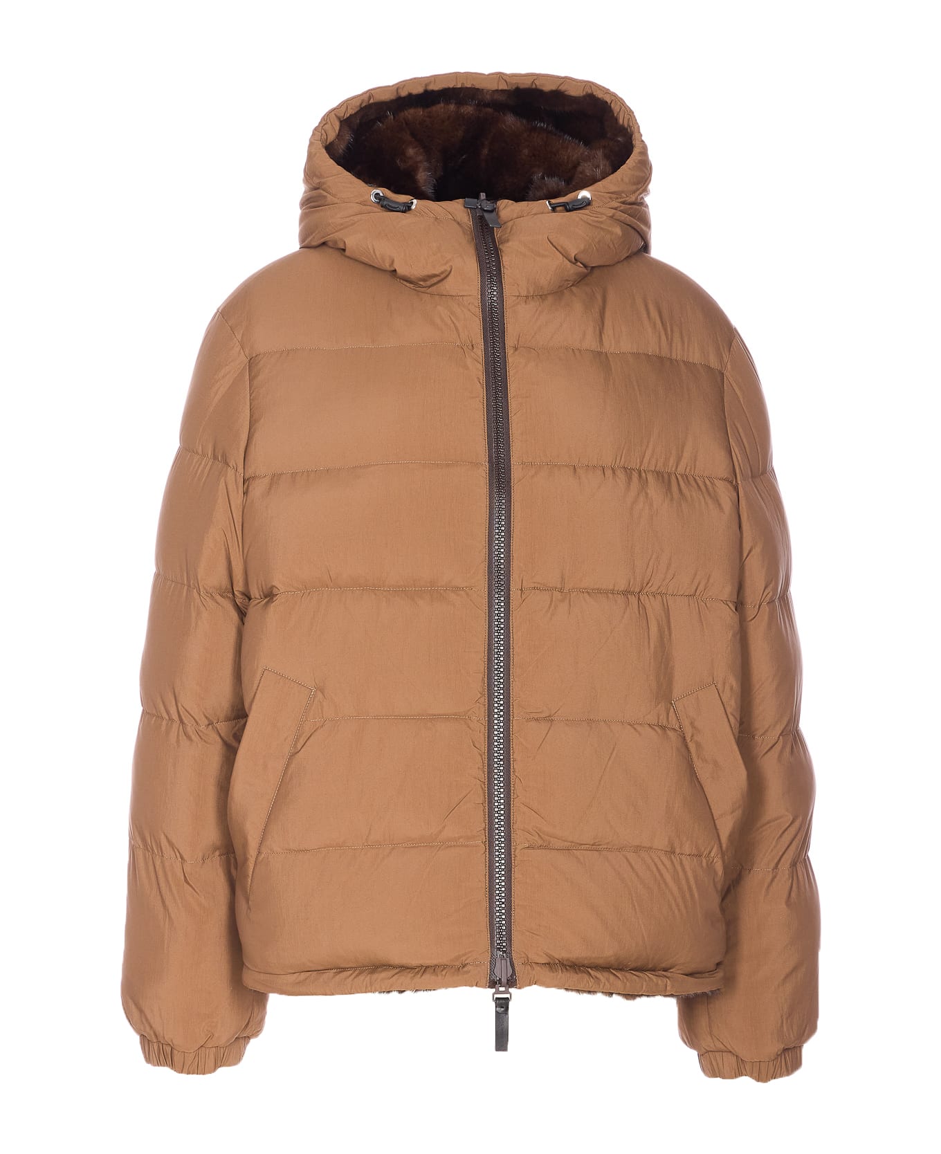 Yves Salomon Doudoune Reversible Down Jacket - Beige