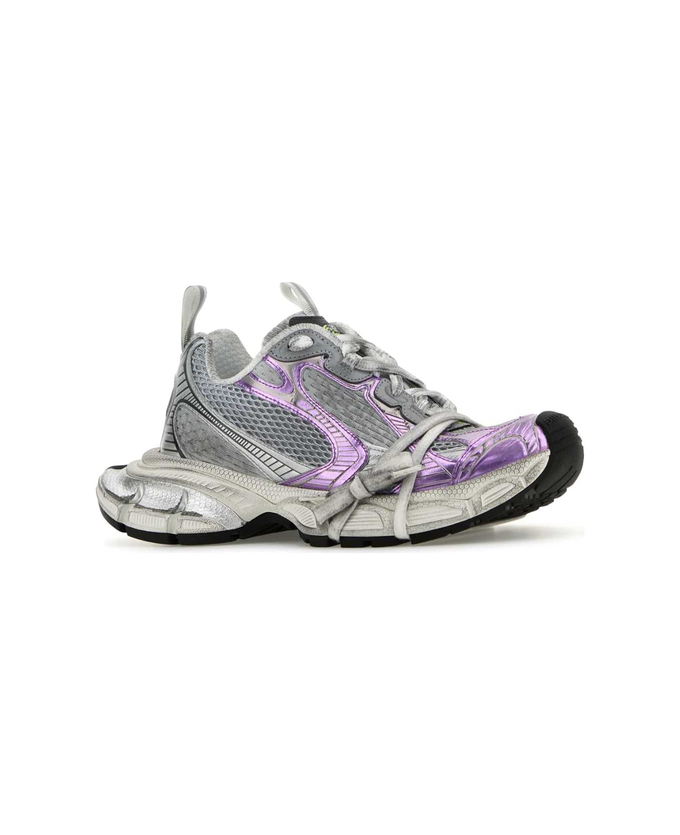 Balenciaga Multicolor Mesh And Rubber 3xl Sneakers - GREYPURPLEWHITE