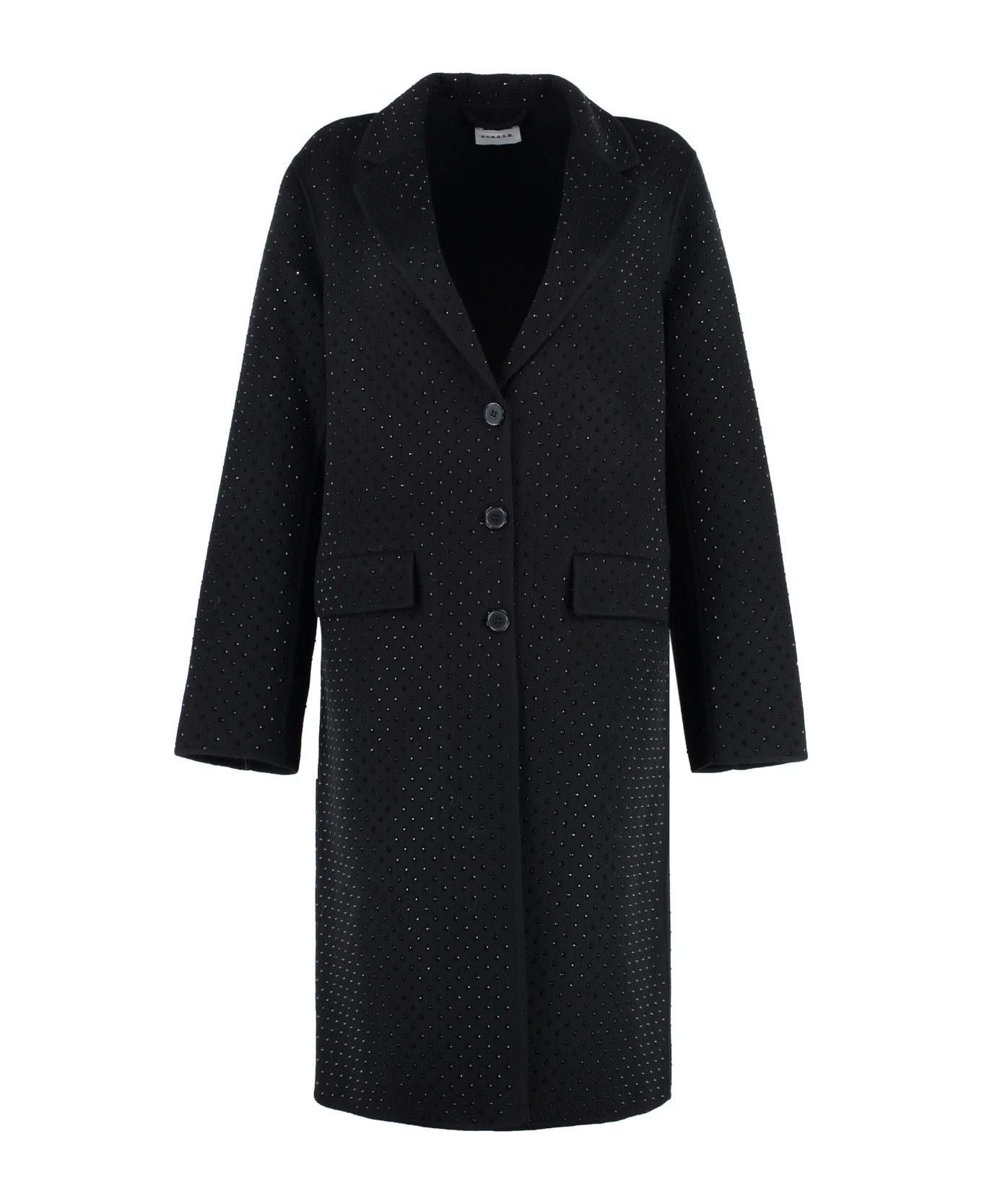 Parosh Leak Wool Coat - black コート