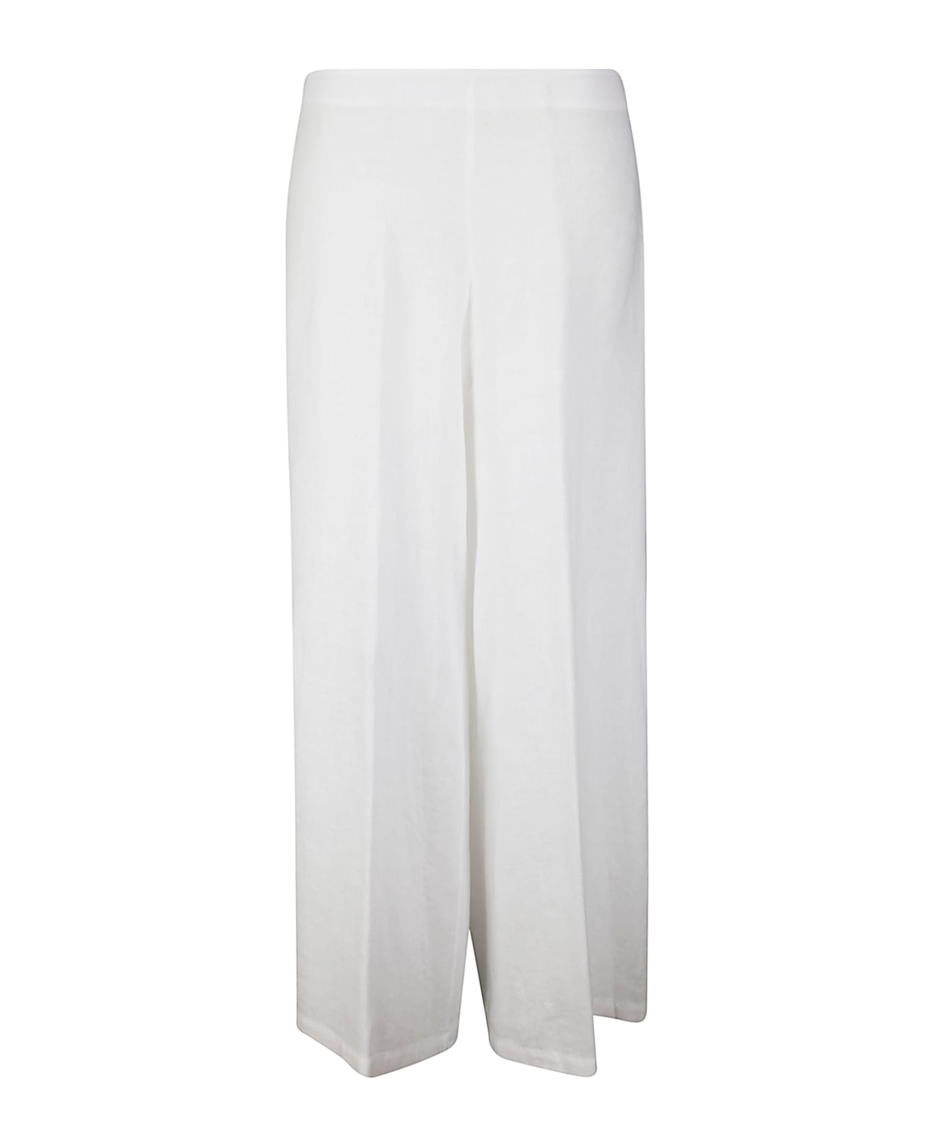 Stefano Mortari Palazzo Linen Pants - WHITE