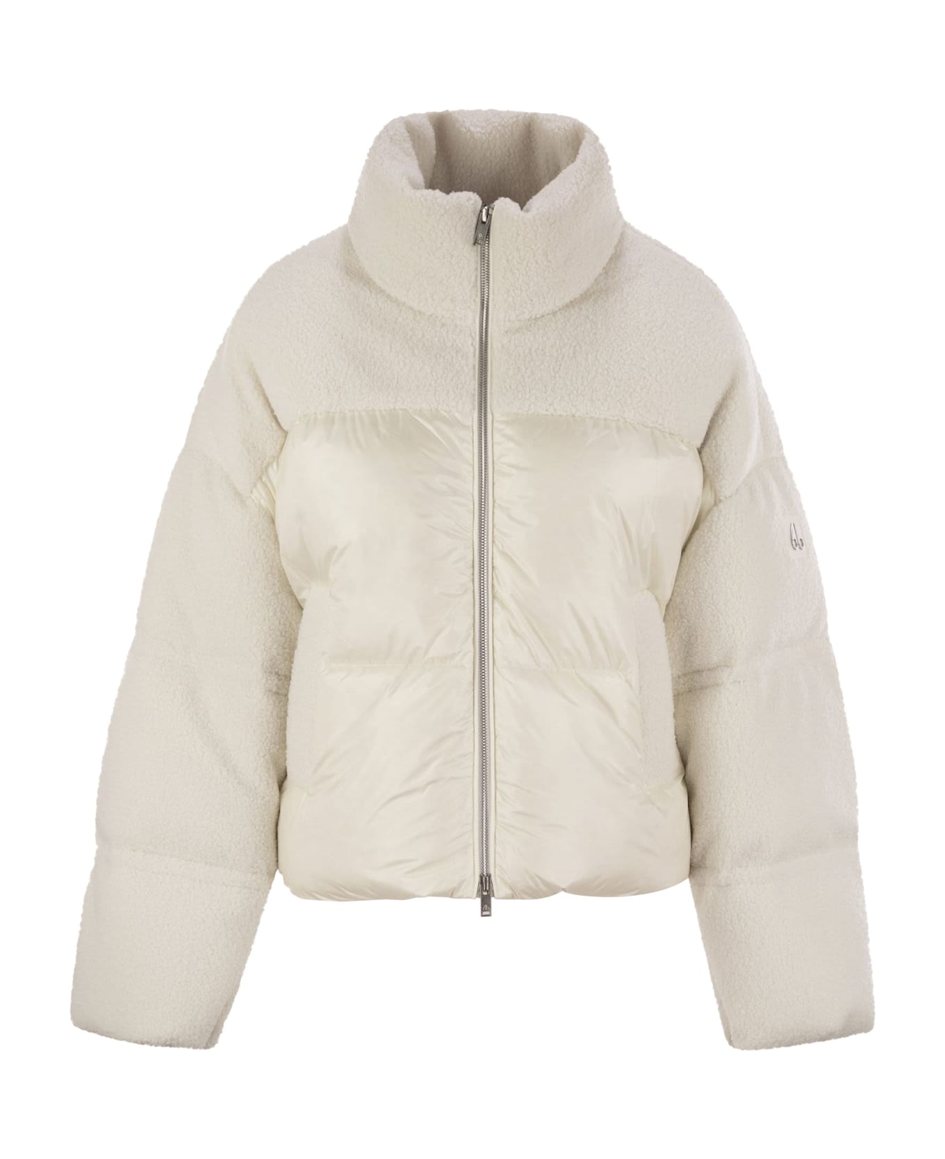 Moose Knuckles Agate Puffer - Short Down Jacket - Milk