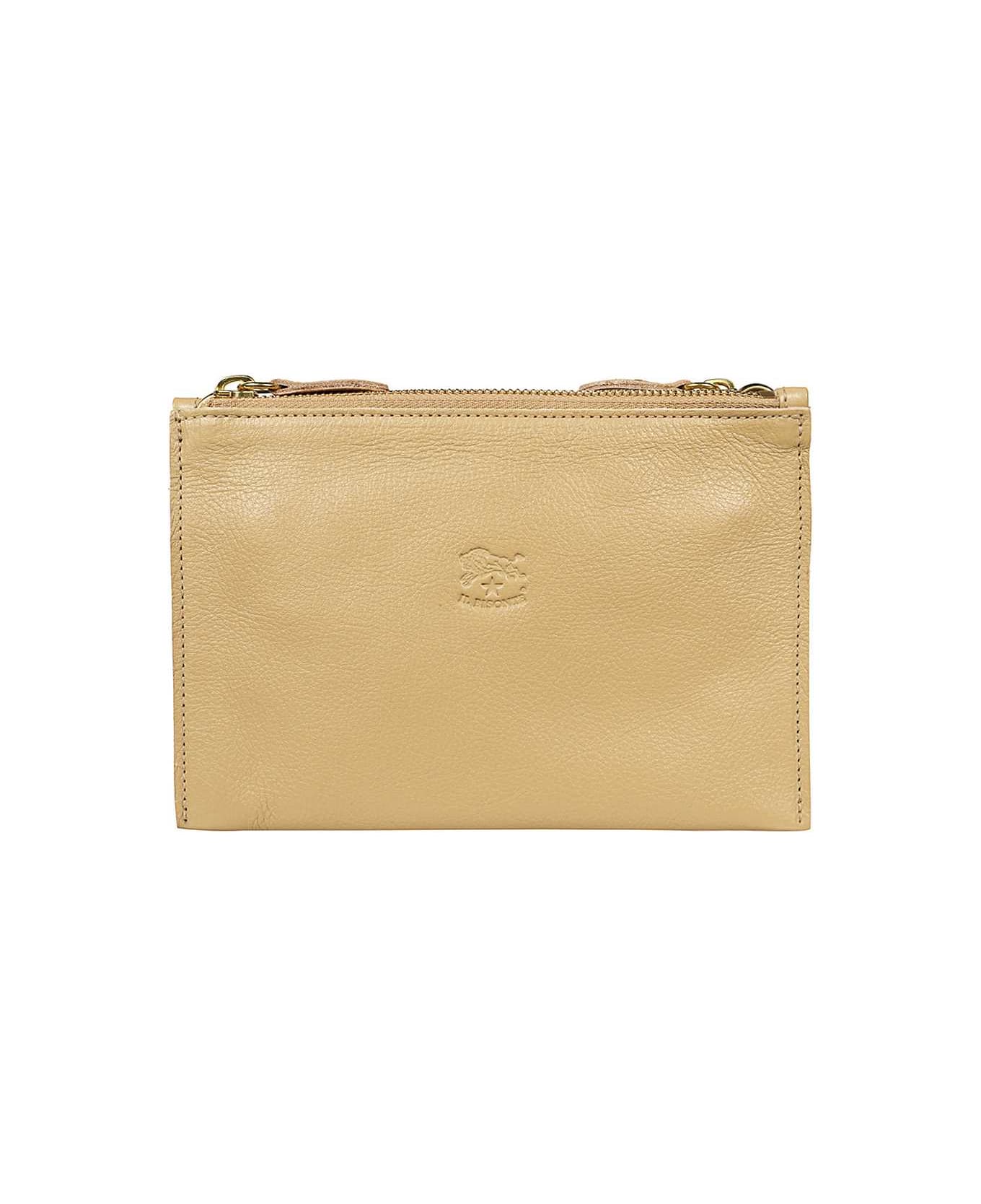 Il Bisonte Leather Clutch - Sand
