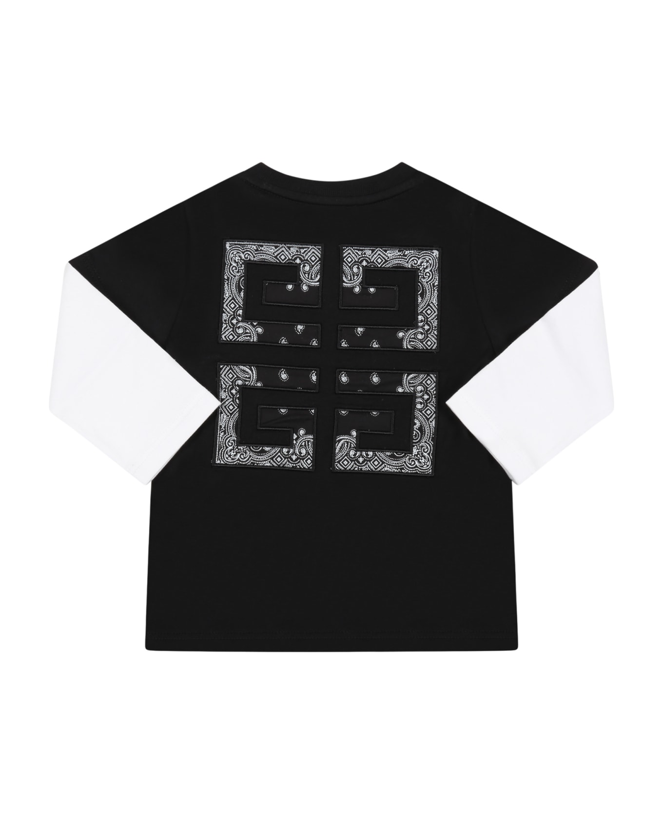 Givenchy Black T-shirt For Baby Kids With Logo - Black