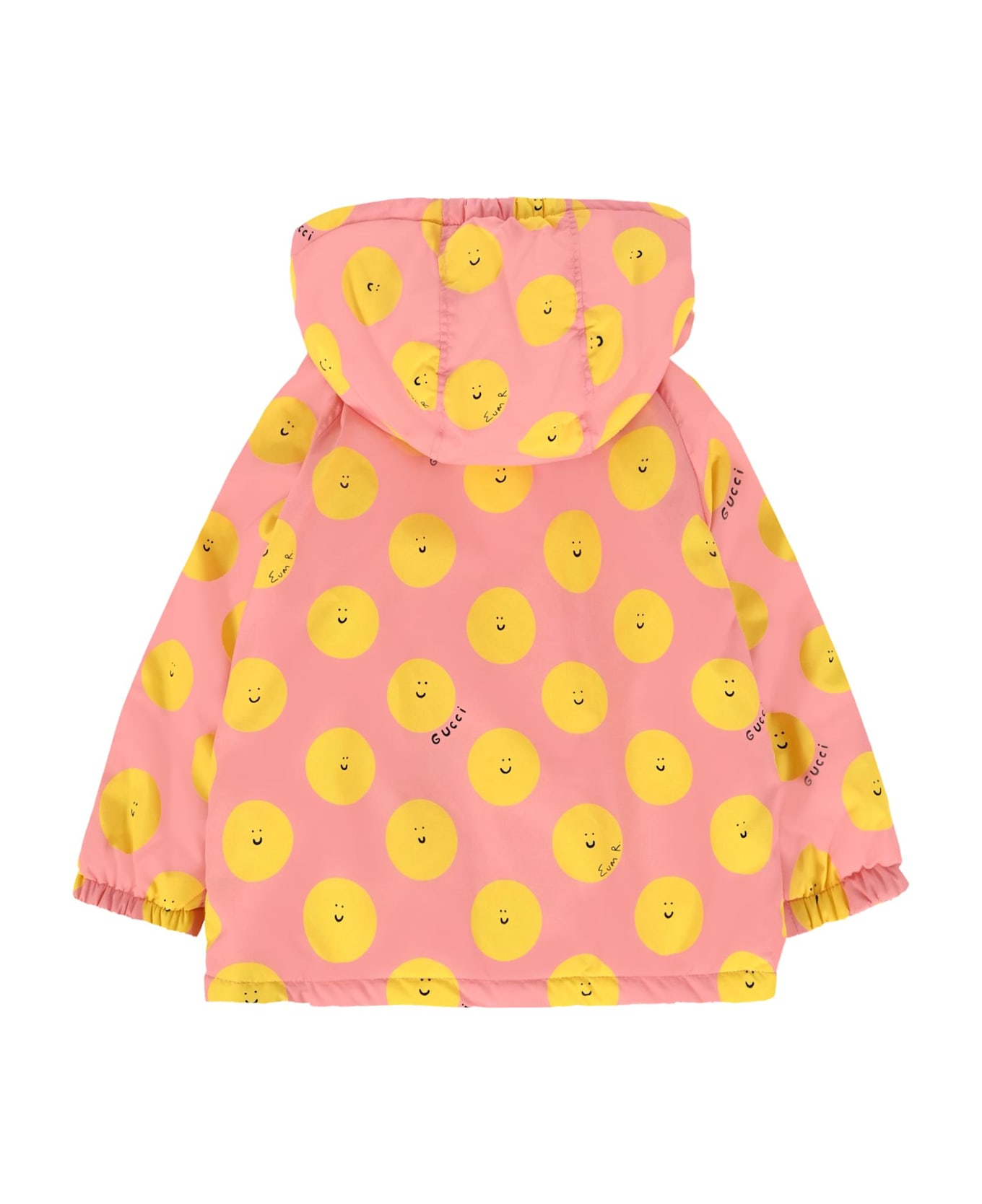 Gucci Pink Windbreaker Jacket For Baby Girl With Sun - Pink