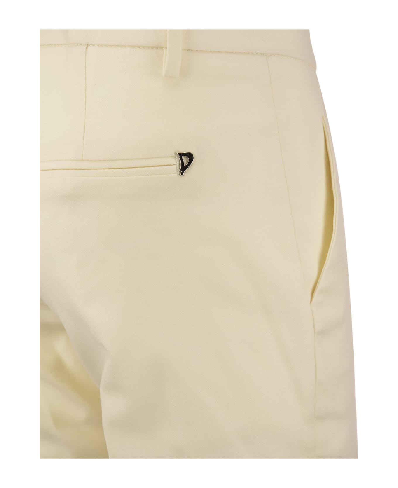 Dondup Perfect - Wool Slim-fit Trousers - Cream ボトムス